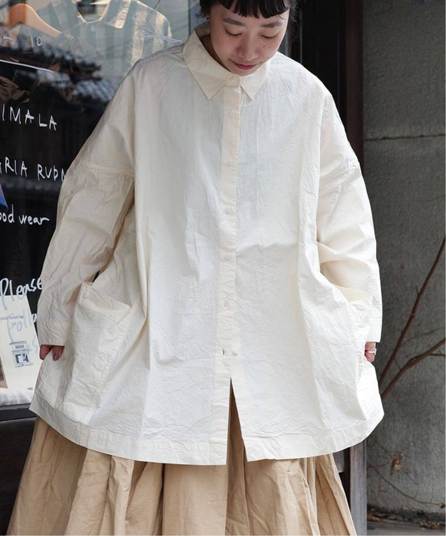 CASEY CASEY GATHERED SHIRTブラウス luxe購入 CASEY CASEY】 FEBRUARY SHIRT（シャツ／ブラウス）｜journal standard