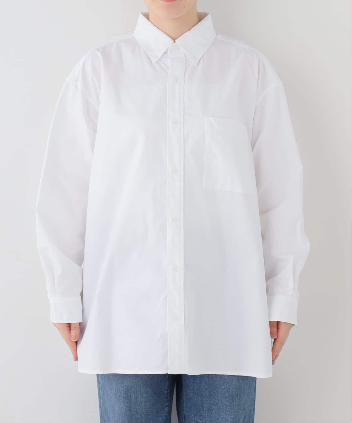 ジャーナルスタンダード・シャツ、ブラウス・ホワイト TOUJOURS】OX Baggy B.D.Shirt（シャツ／ブラウス）｜journal standard