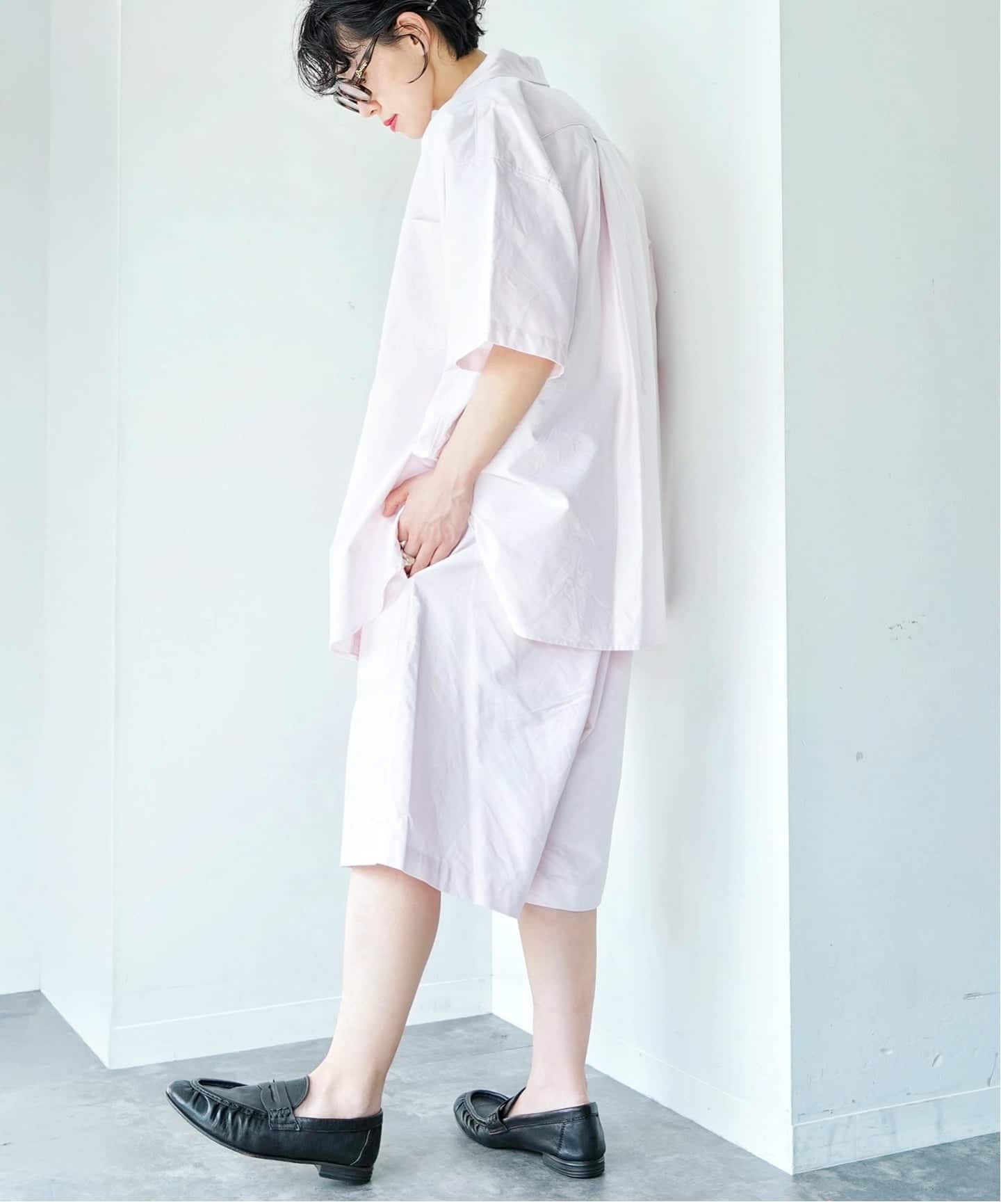 TOUJOURS】 OX Half Sleeve Baggy B.D. Shirt（シャツ／ブラウス