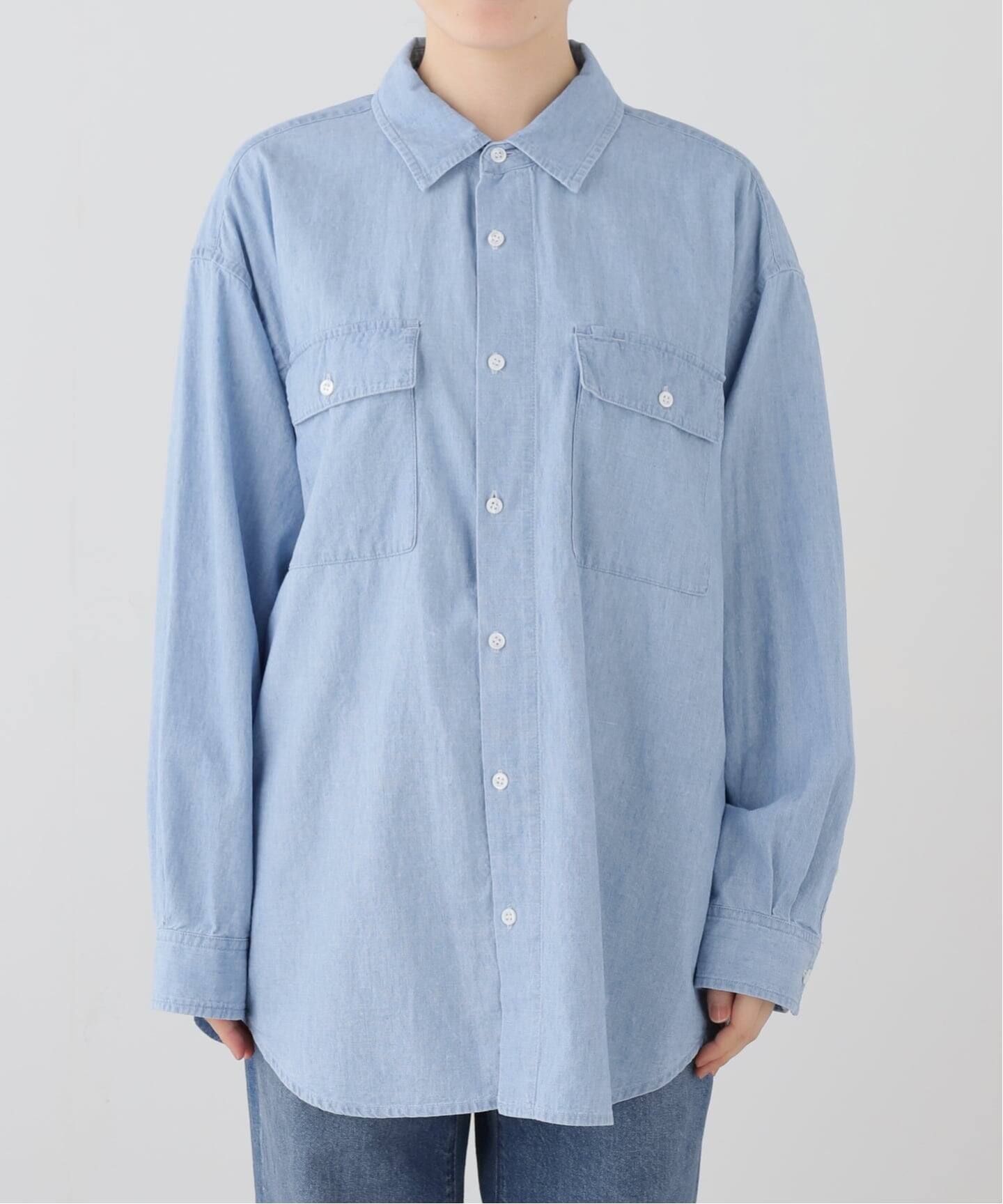 【お値下げ】TOUJOURS ダブルポケットフィールドシャツ TOUJOURS】 FCHAMBRAY Double Pocket Field S（シャツ／ブラウス