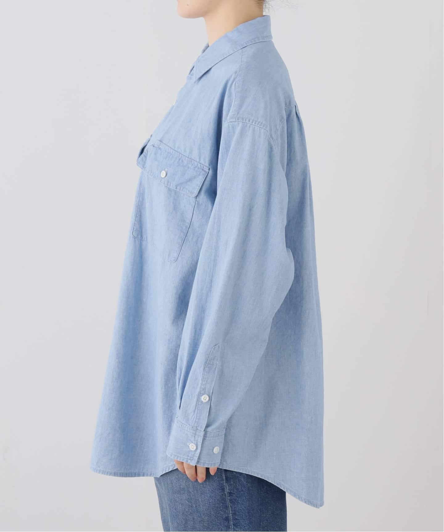 TOUJOURS】 FCHAMBRAY Double Pocket Field S（シャツ／ブラウス
