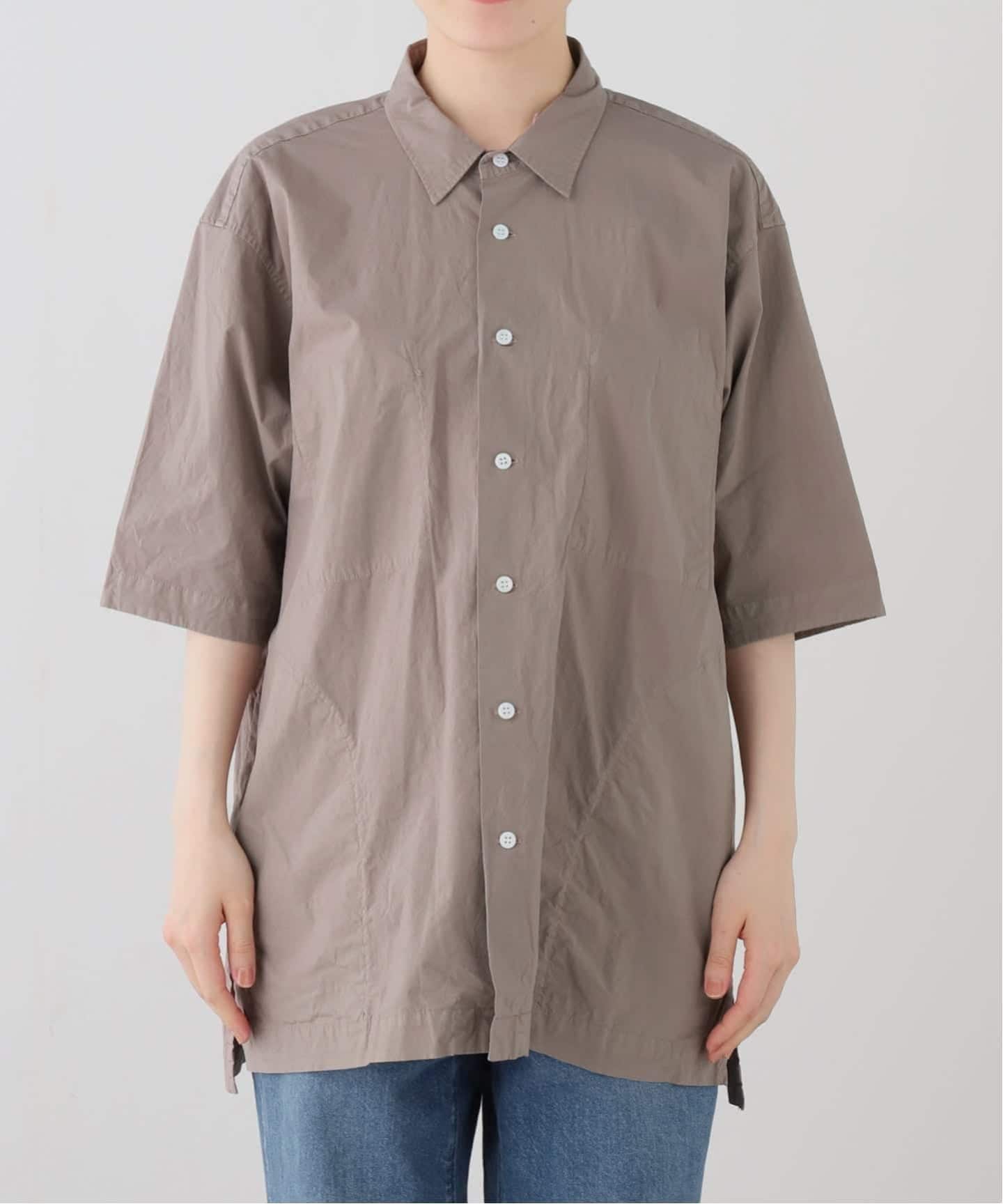 TOUJOURS トゥジュー Half Sleeve Big カバーオールシャツ TOUJOURS】 Half Sleeve Big Coverall Shirt（シャツ／ブラウス