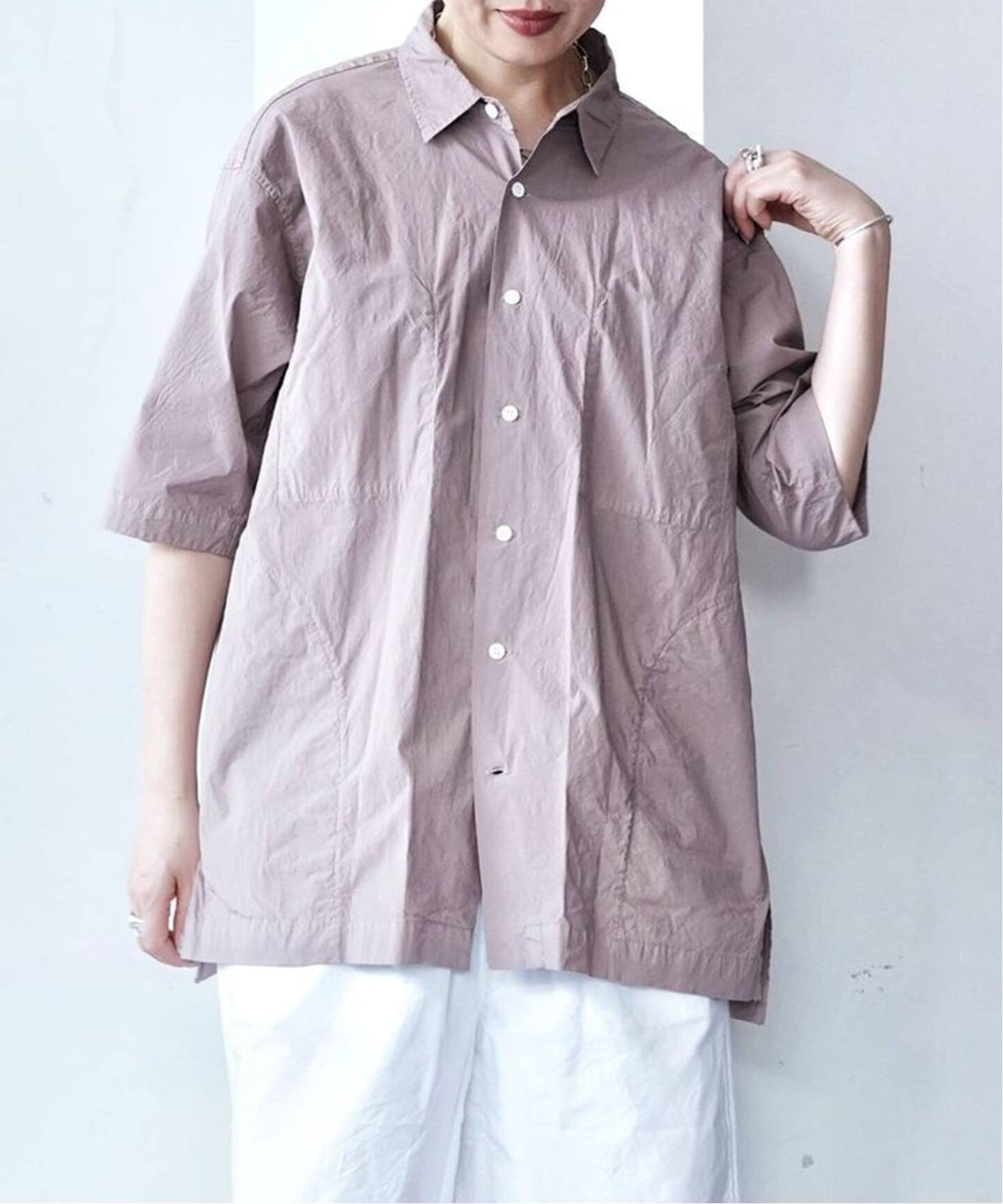 TOUJOURS】 Half Sleeve Big Coverall Shirt（シャツ／ブラウス 