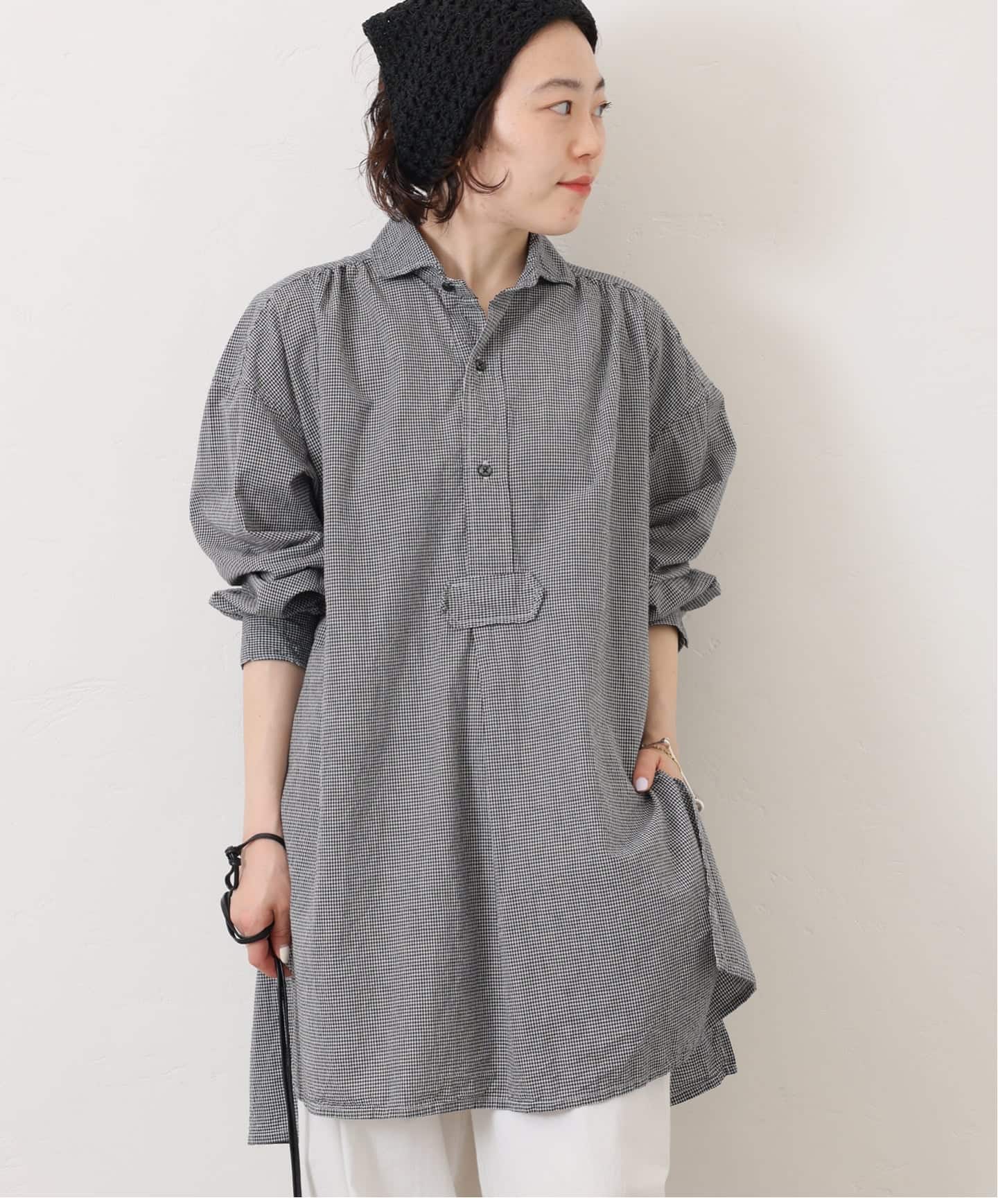ARMEN】SEERSUCKER GINGHAM WORK SHIRT（シャツ／ブラウス）｜journal