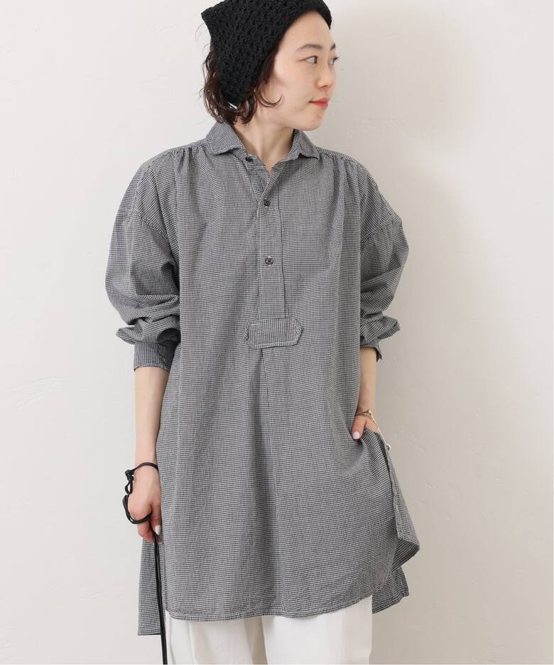 ARMEN】SEERSUCKER GINGHAM WORK SHIRT（シャツ／ブラウス）｜journal 