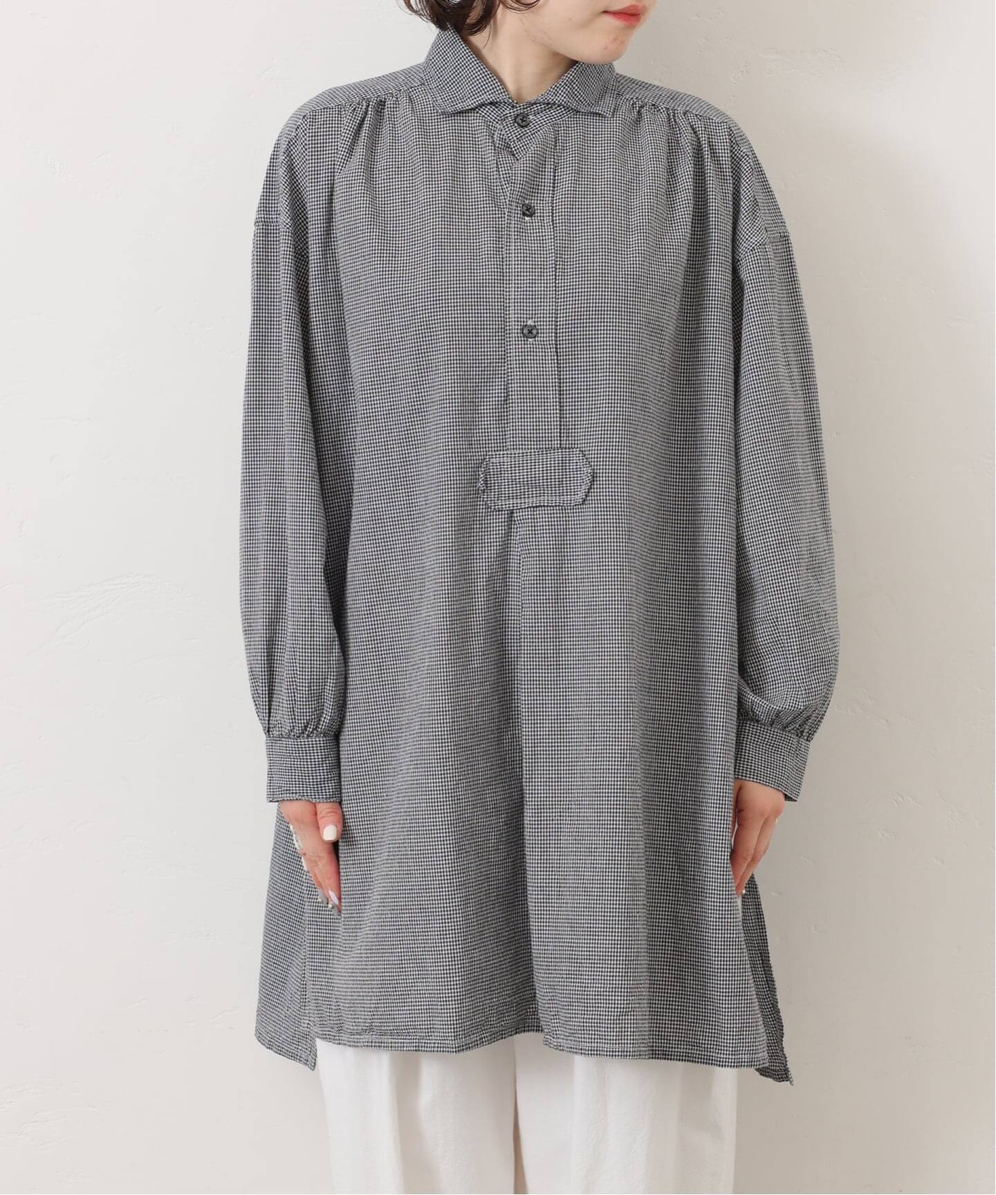 ARMEN】SEERSUCKER GINGHAM WORK SHIRT（シャツ／ブラウス）｜journal