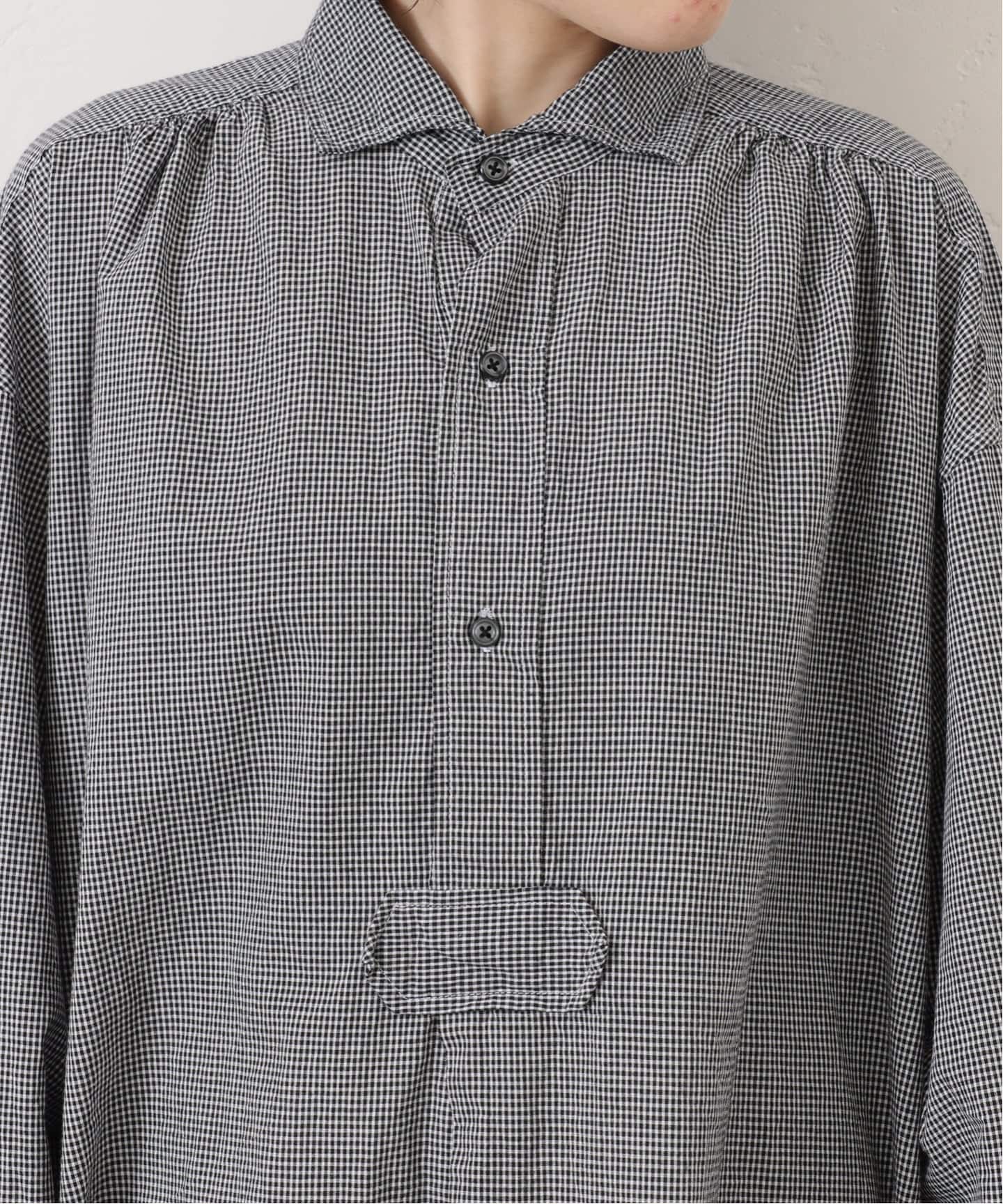 jsラックス ARMEN POPLINSKIPPER SHIRT ARMEN】SEERSUCKER GINGHAM WORK SHIRT（シャツ／ブラウス）｜journal