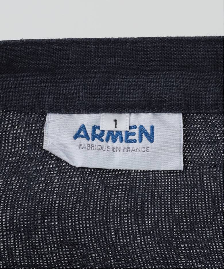 ARMEN】LINEN PLAIN BOAT NECK S/SL PULL（シャツ／ブラウス 