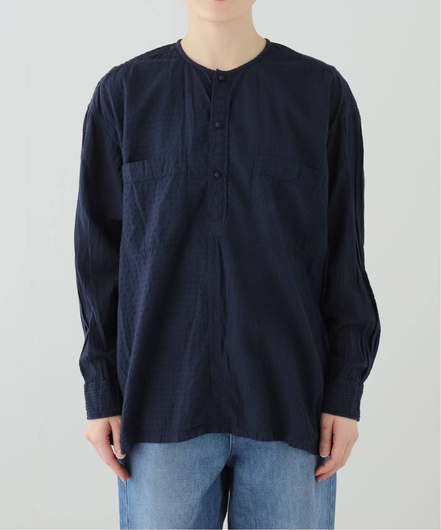 maison de soil homme】 COTTON CHECK OVERDYE PULLOV（シャツ