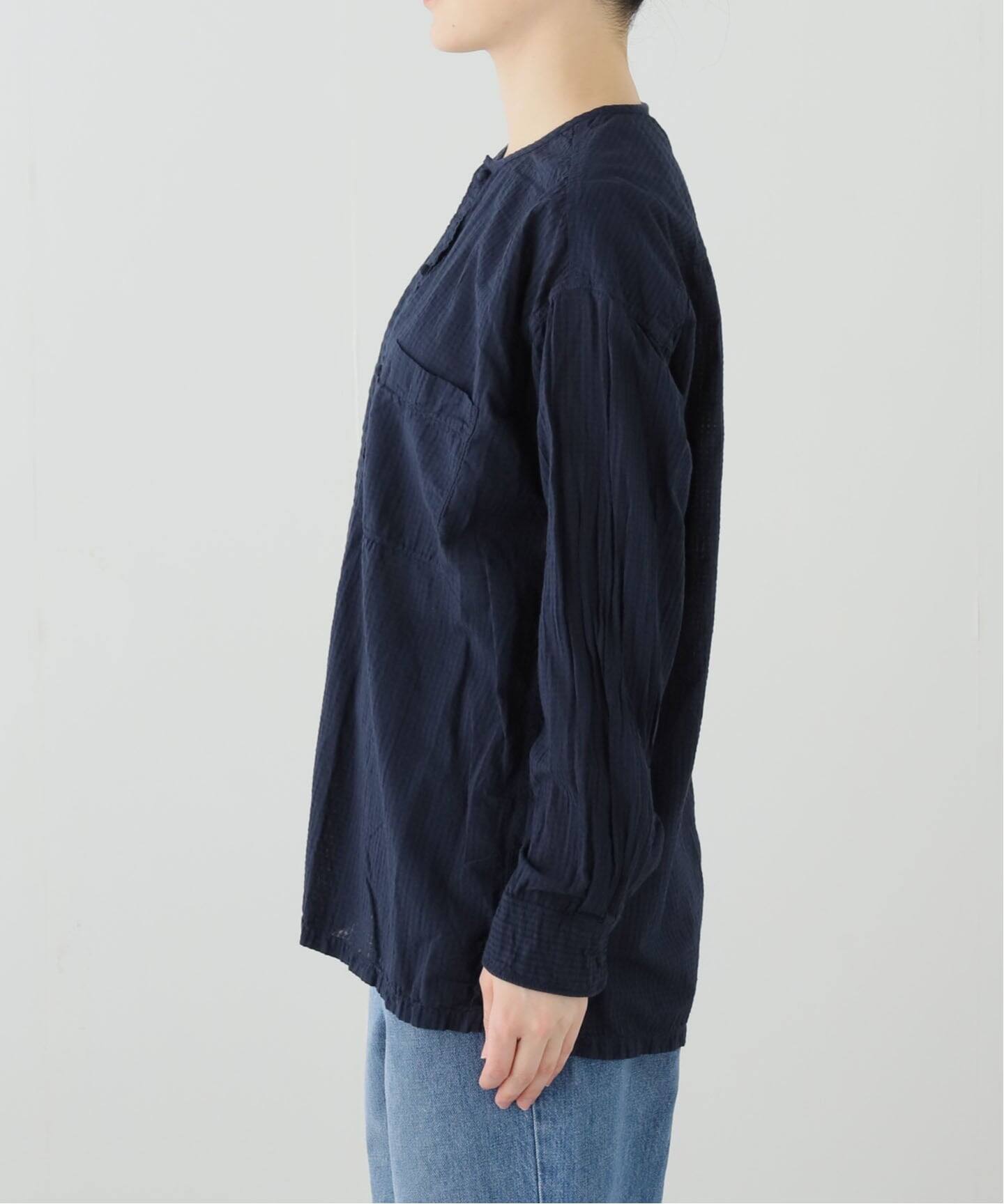 maison de soil homme】 COTTON CHECK OVERDYE PULLOV（シャツ