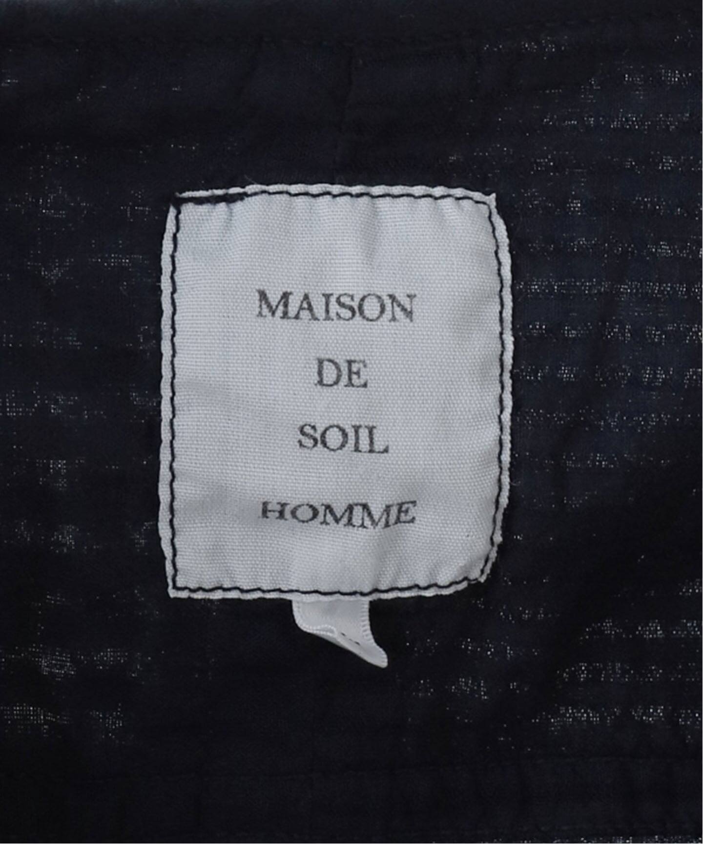 maison de soil homme】 COTTON CHECK OVERDYE PULLOV（シャツ