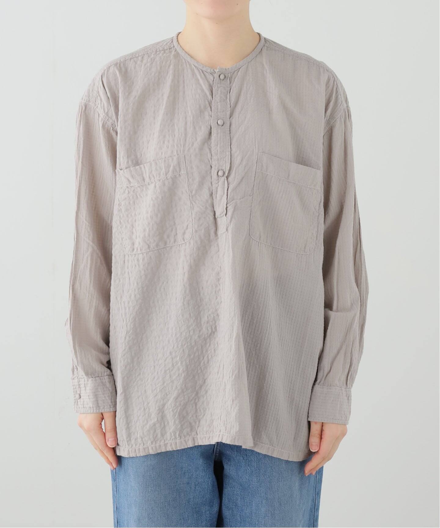 maison de soil homme】 COTTON CHECK OVERDYE PULLOV（シャツ