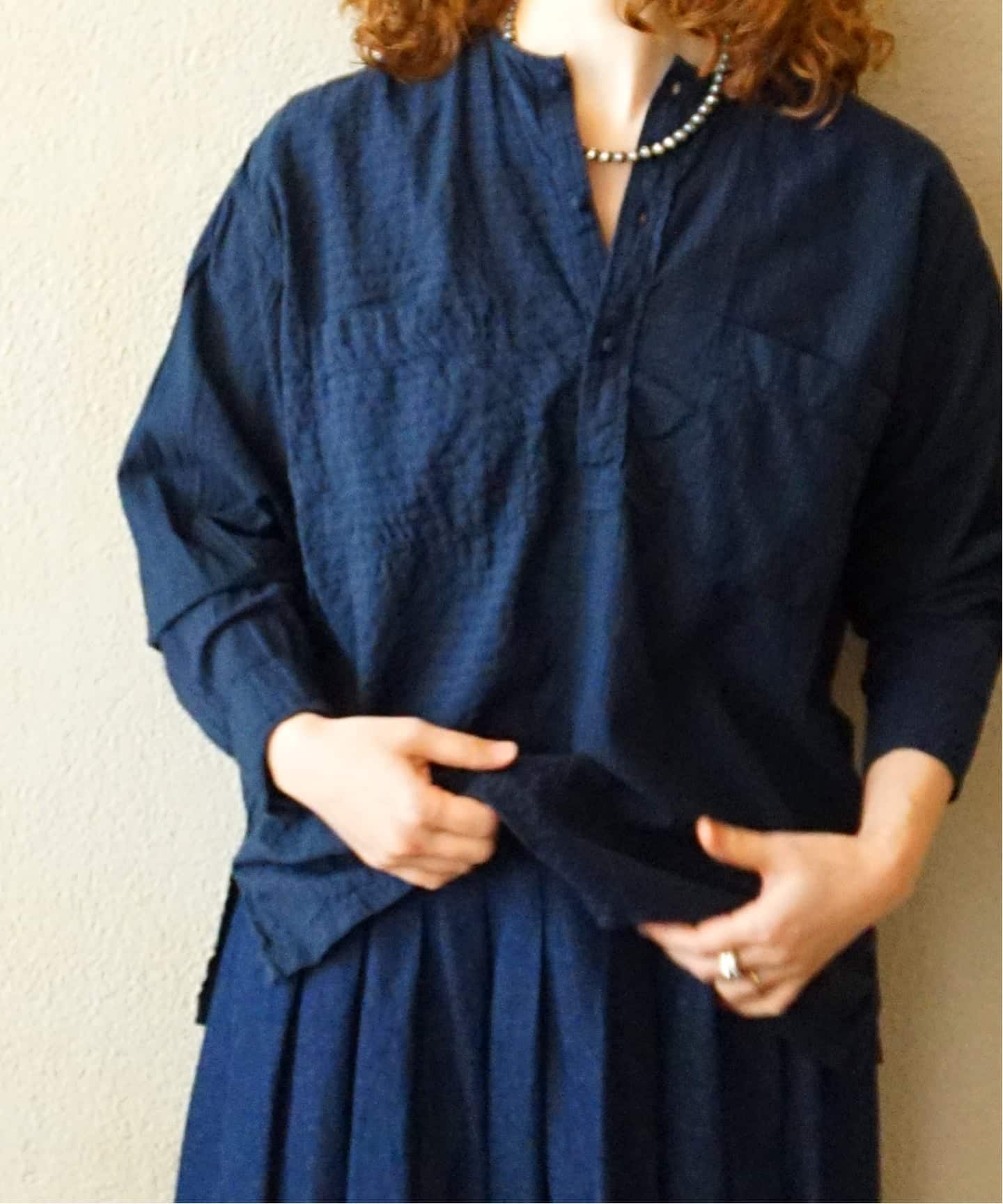 maison de soil homme】 COTTON CHECK OVERDYE PULLOV（シャツ