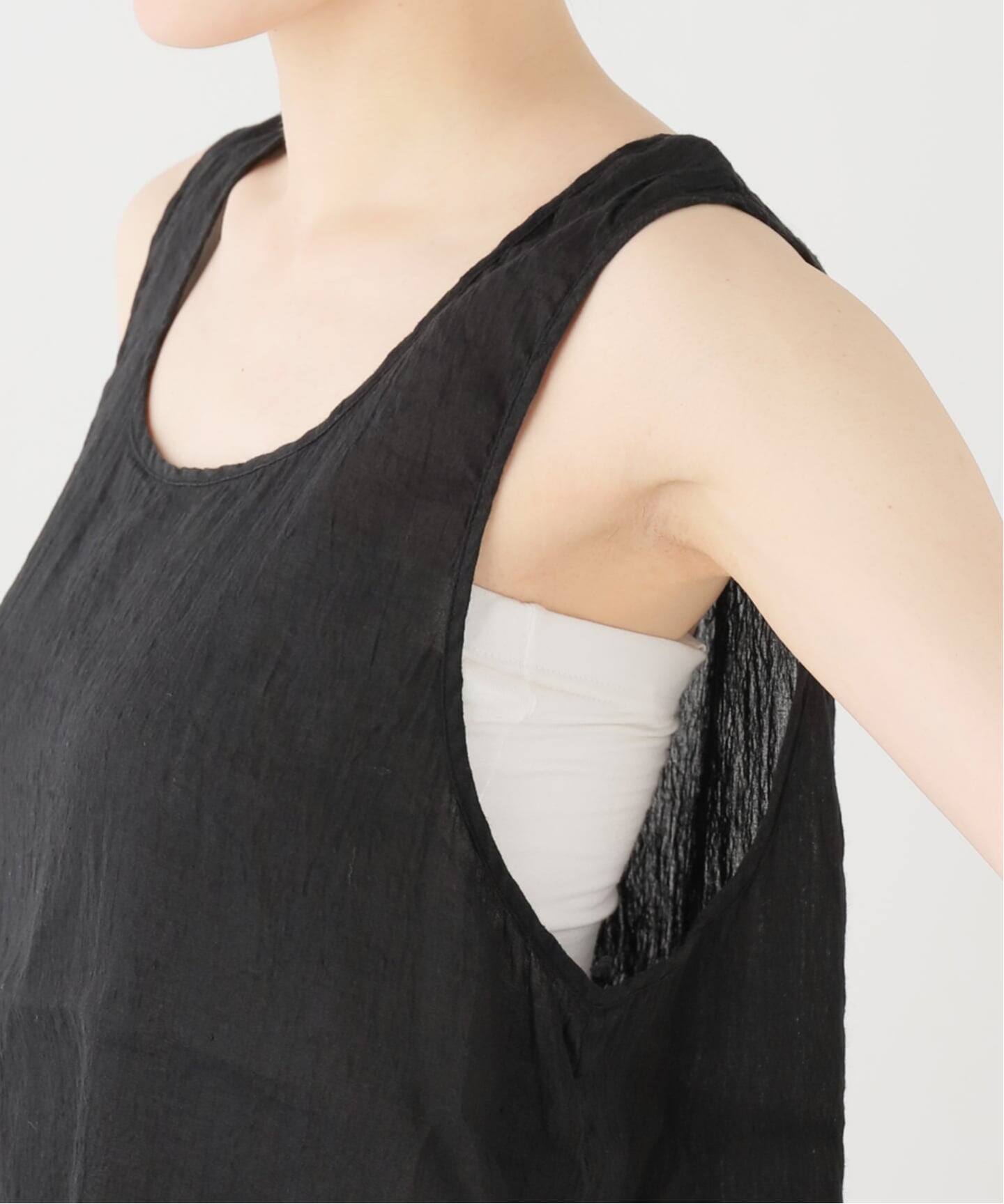 maison de soil 】LINEN / COTTON U-NECK TANK TOP（シャツ／ブラウス 