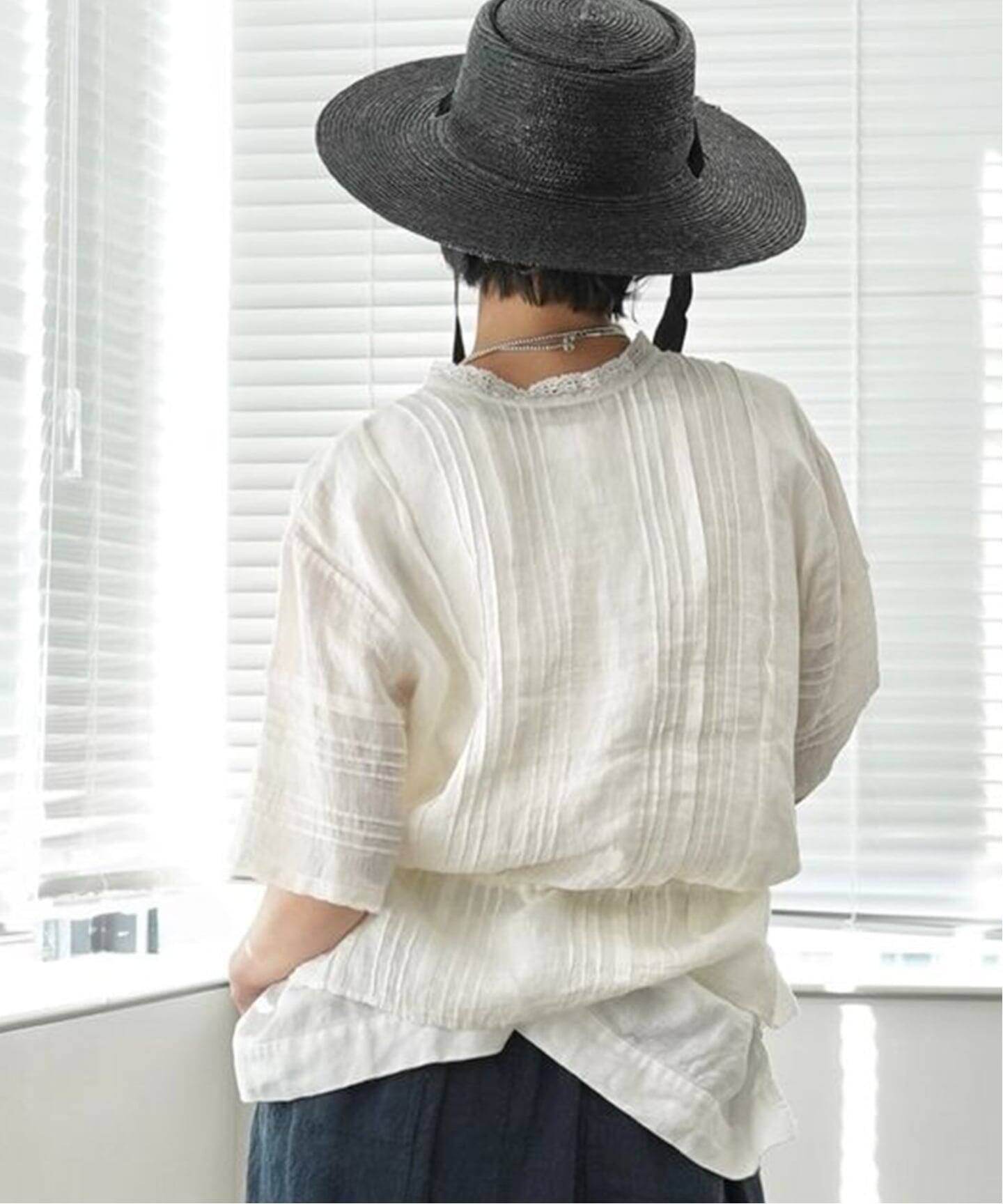 maison de soilカシュクールブラウス 長袖 ホワイト タッセル付き maison de soilカシュクールブラウス 長袖 ホワイト タッセル付き