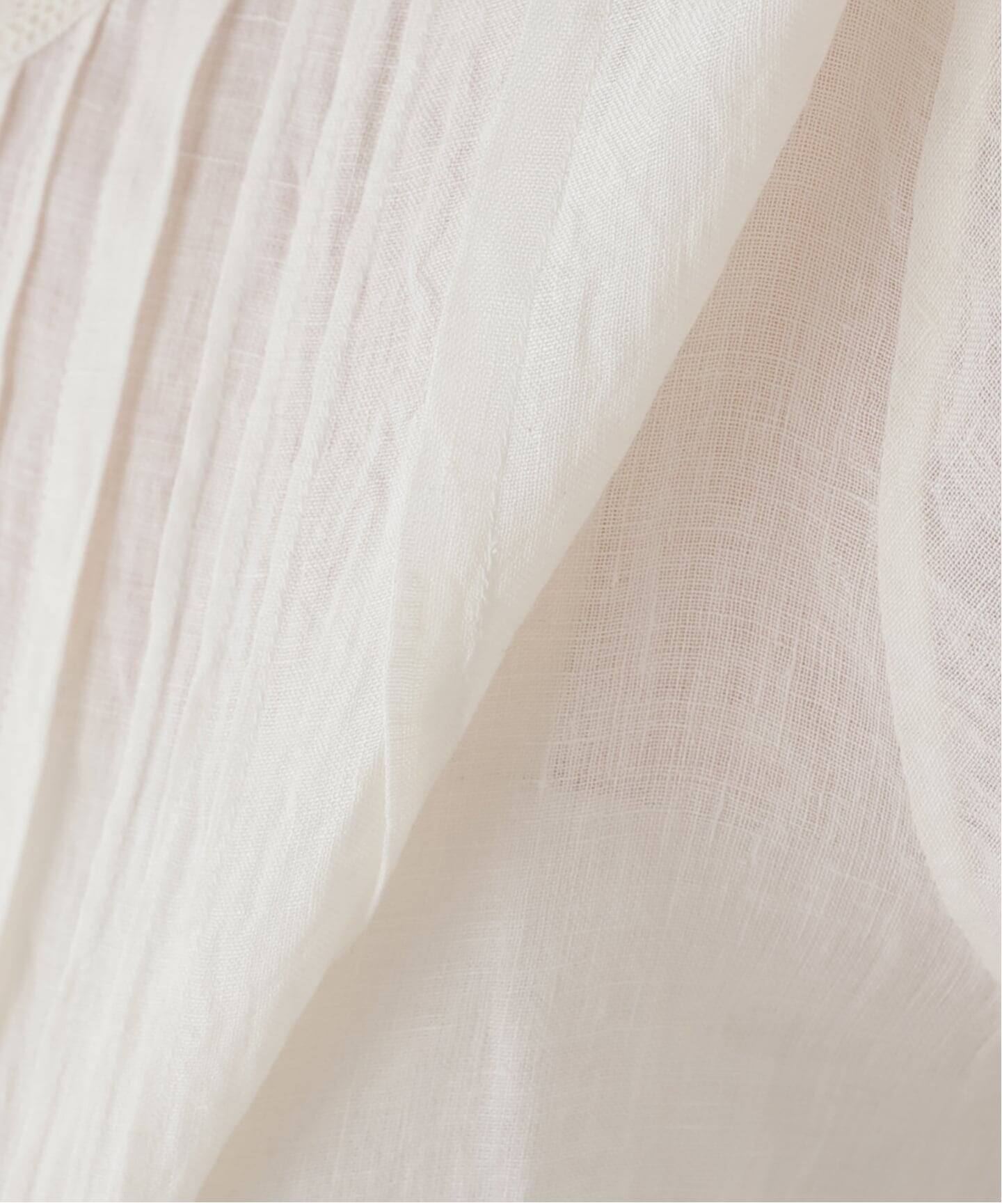 maison de soil】 LINEN LACE PINTUCK 2WAY SHIRT（シャツ／ブラウス