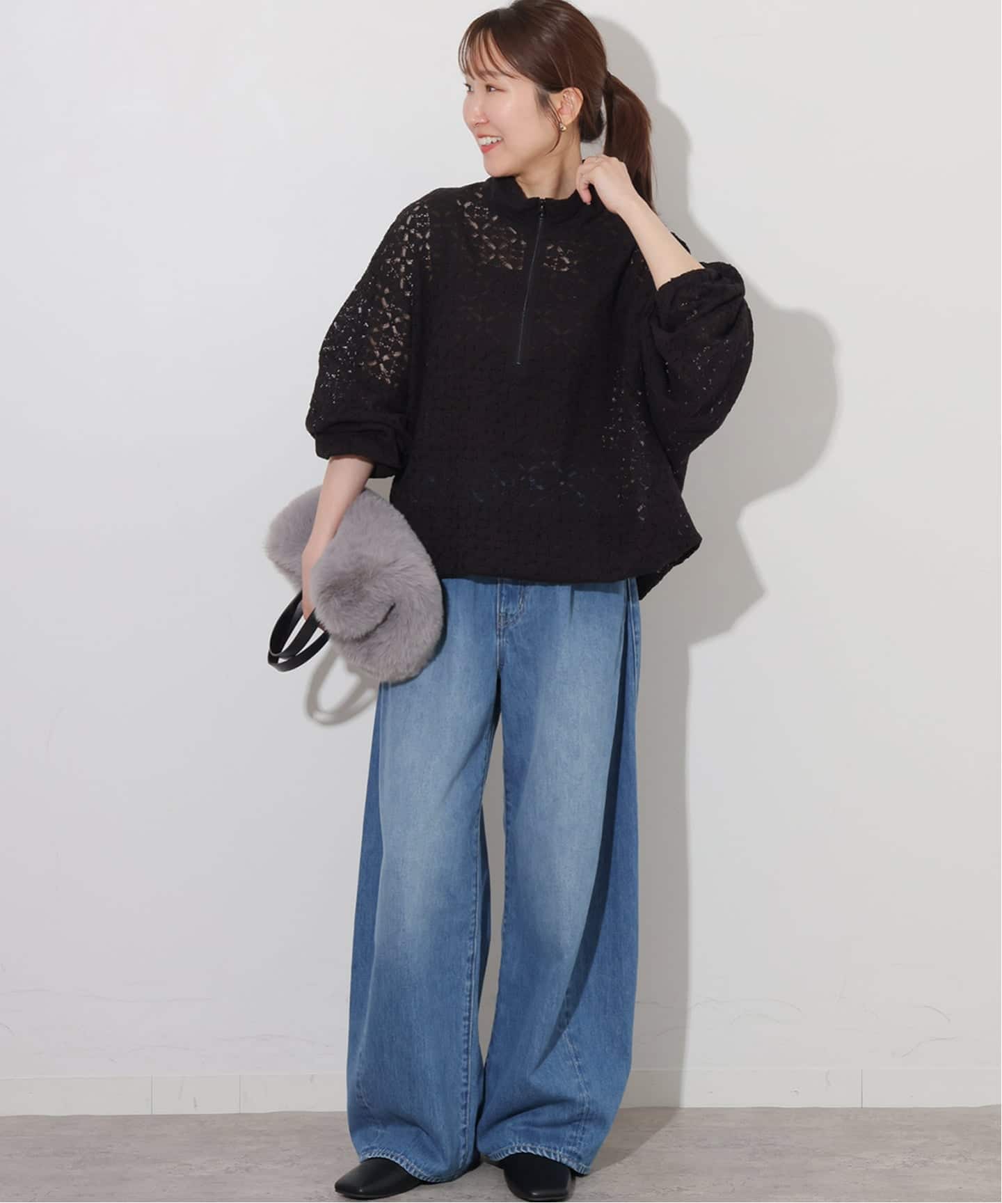 予約》レースハーフジッププルオーバー(その他トップス)|JOURNAL 予約》レースハーフジッププルオーバー(その他トップス)|JOURNAL