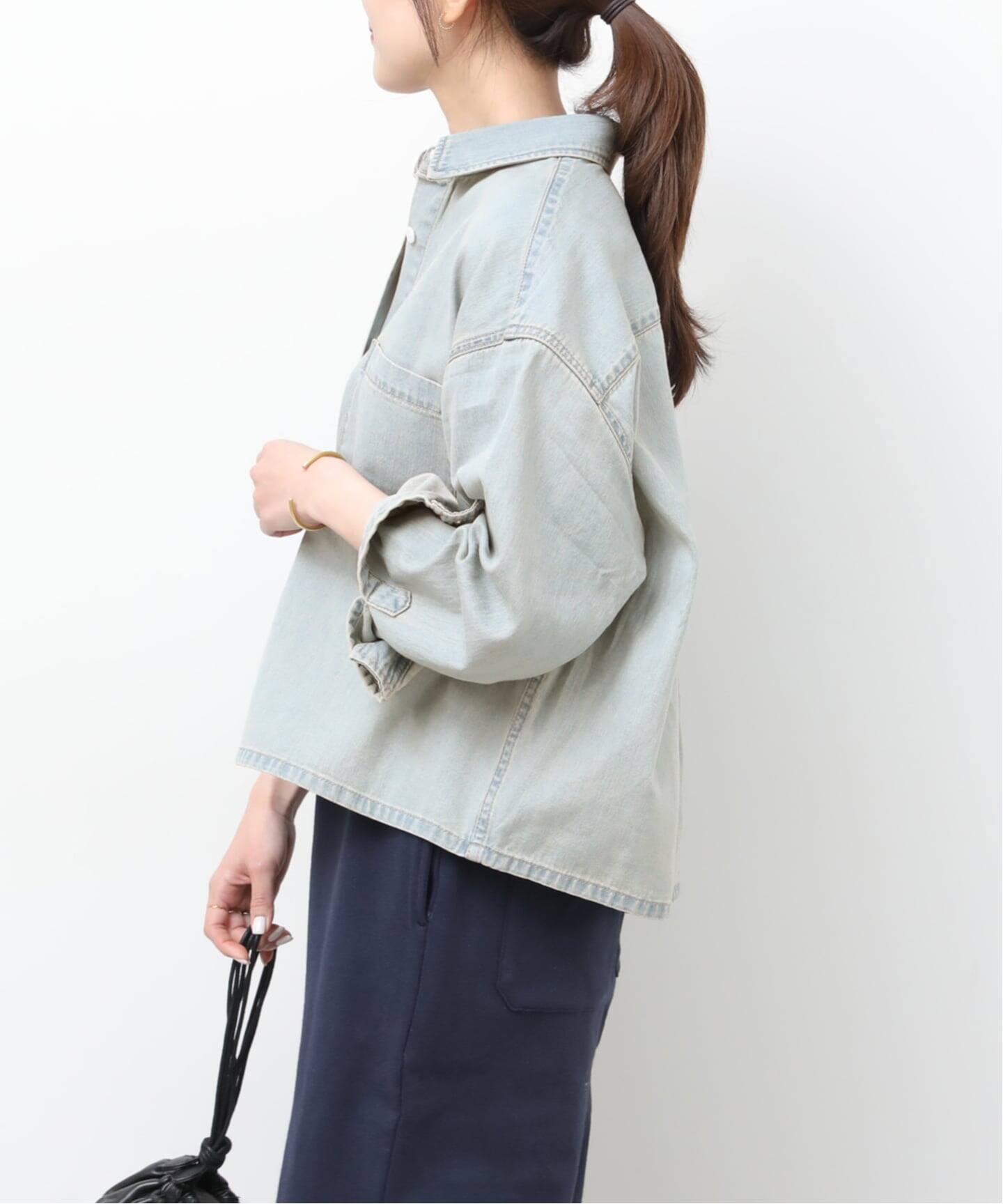 ジャーナルスタンダード　デニムシャツ クロップドデニムシャツ（シャツ／ブラウス）｜JOURNAL STANDARD
