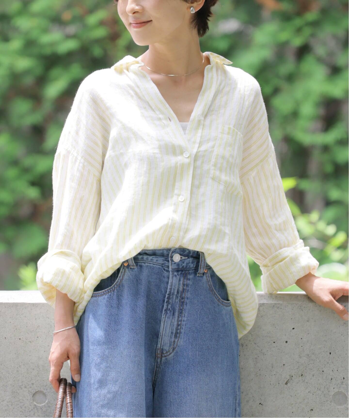 No.66フレンチリネンビッグスキッパー（シャツ／ブラウス）｜JOURNAL 