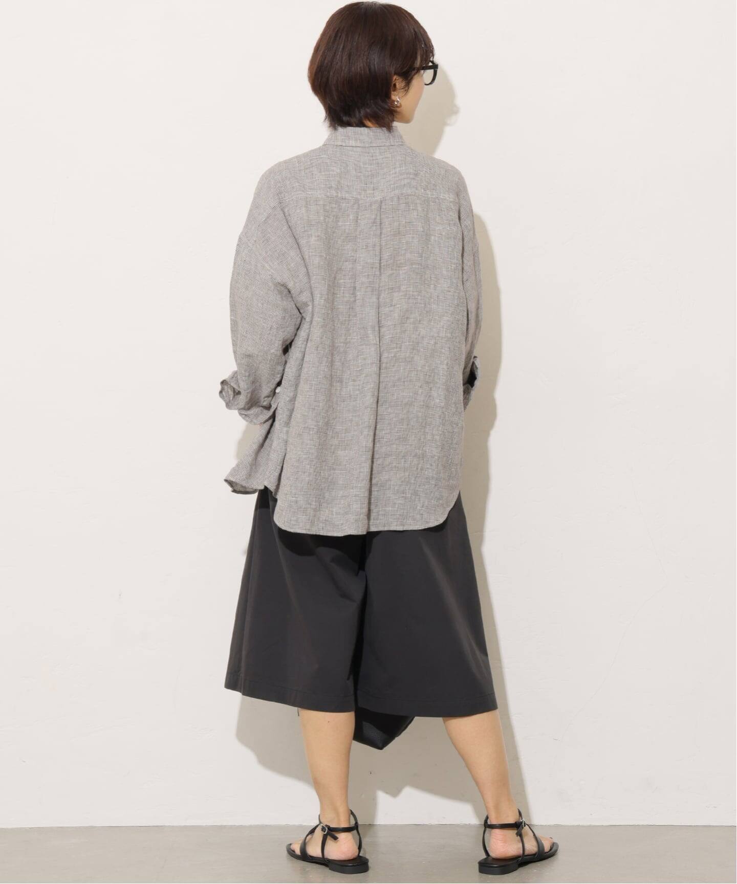 No.66フレンチリネンオーバーサイズシャツ（シャツ／ブラウス