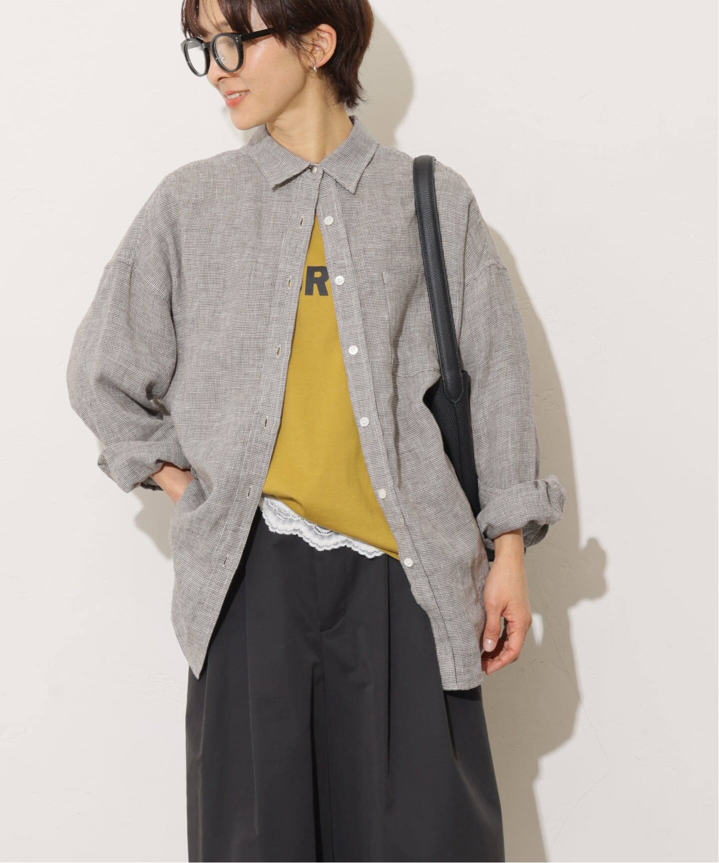No.66フレンチリネンオーバーサイズシャツ（シャツ／ブラウス