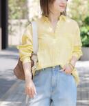 《追加 / 新色》カラーリネンオーバーサイズシャツ