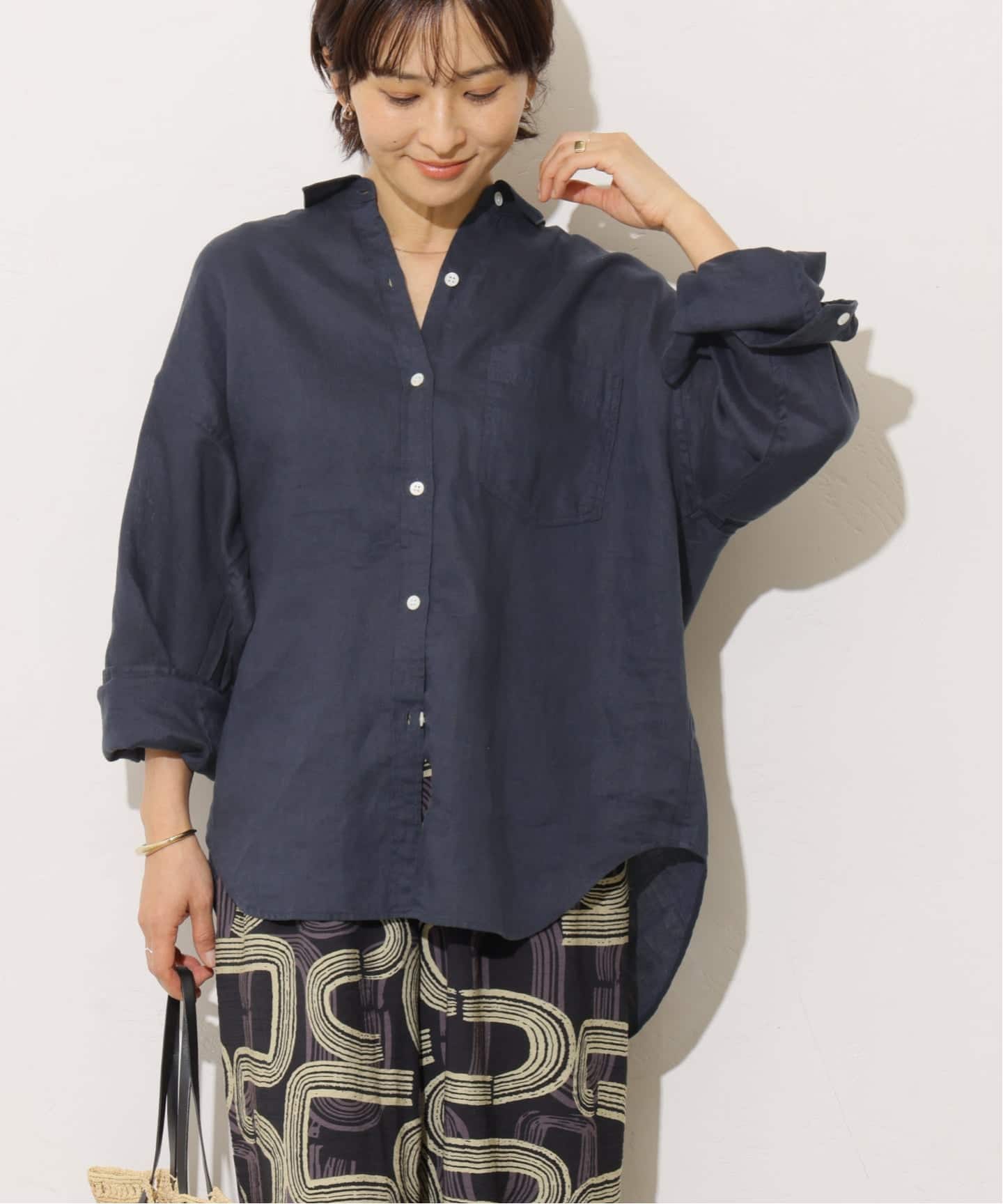JOURNAL STANDARD relume  2wayリネンシャツ JOURNAL STANDARD（ジャーナルスタンダード） ブラウス シャツ
