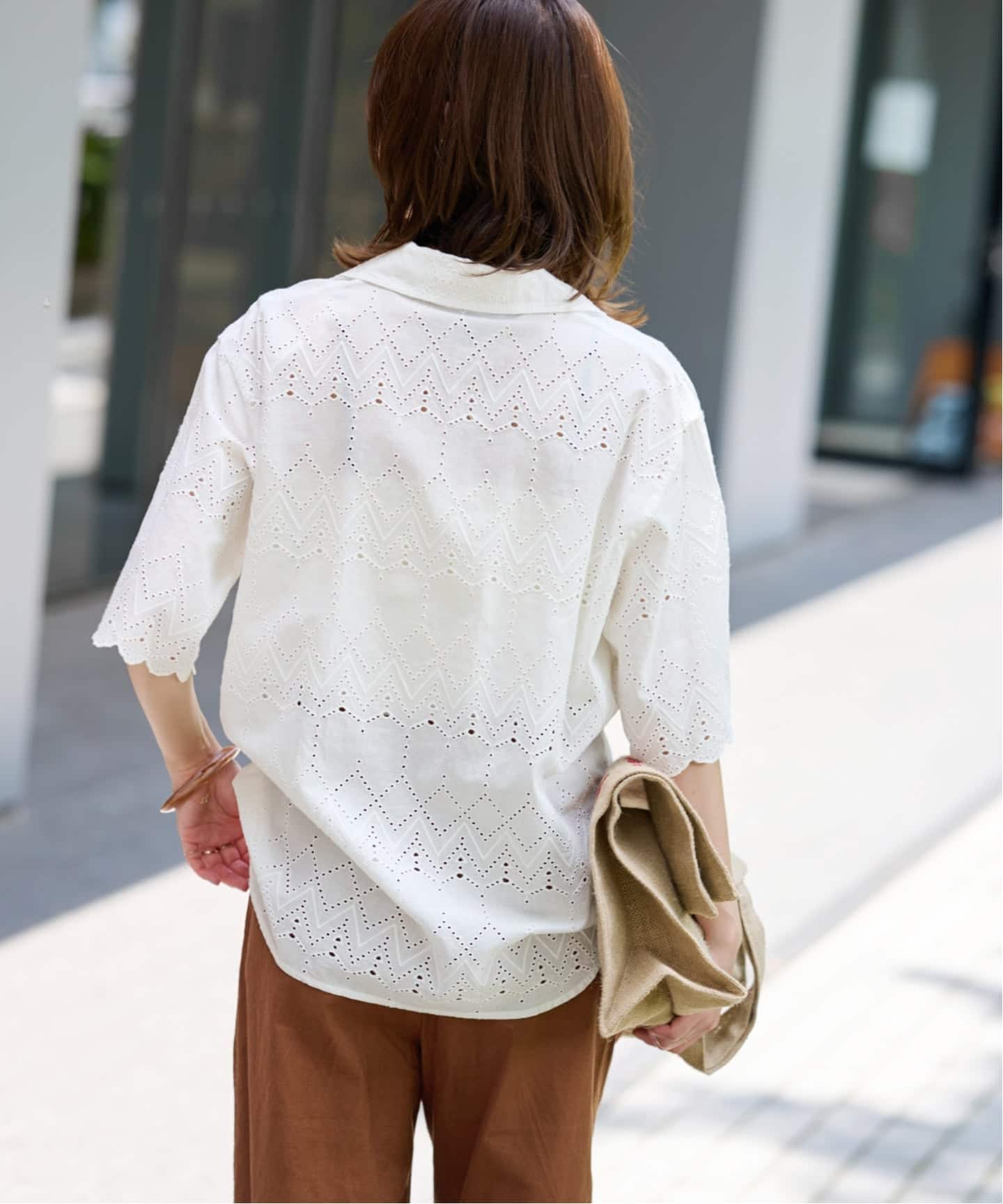 JOURNAL STANDARD relumeコットンカットワーク刺繍開襟シャツ 一部WEB限定追加》コットンカットワーク刺繍開襟シャツ（シャツ