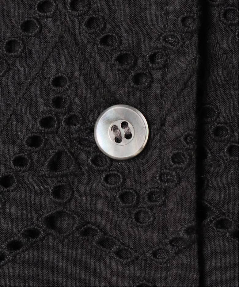 一部WEB限定追加》コットンカットワーク刺繍開襟シャツ（シャツ 