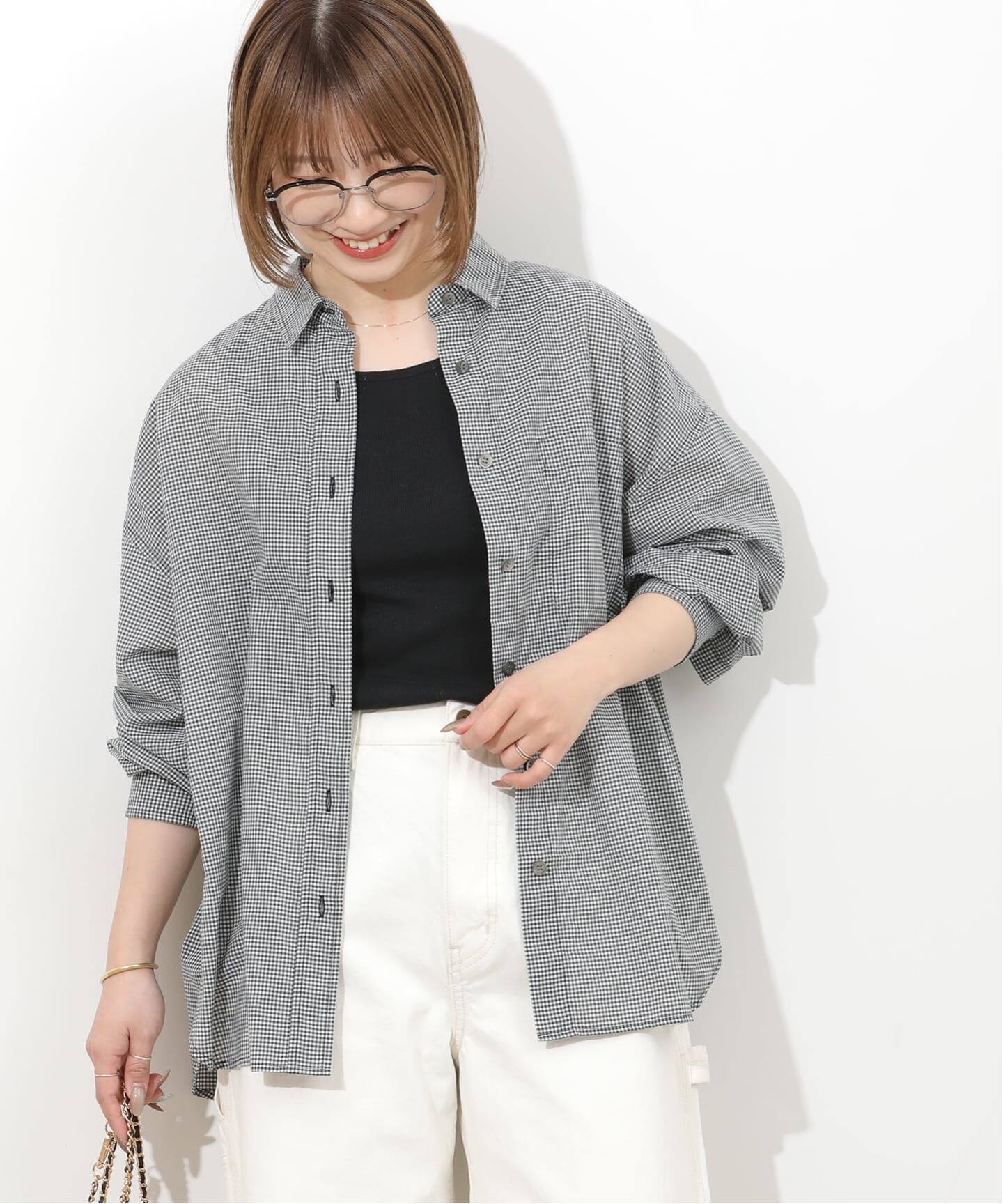 コットンシルクギンガムチェックシャツ（シャツ／ブラウス）｜JOURNAL 