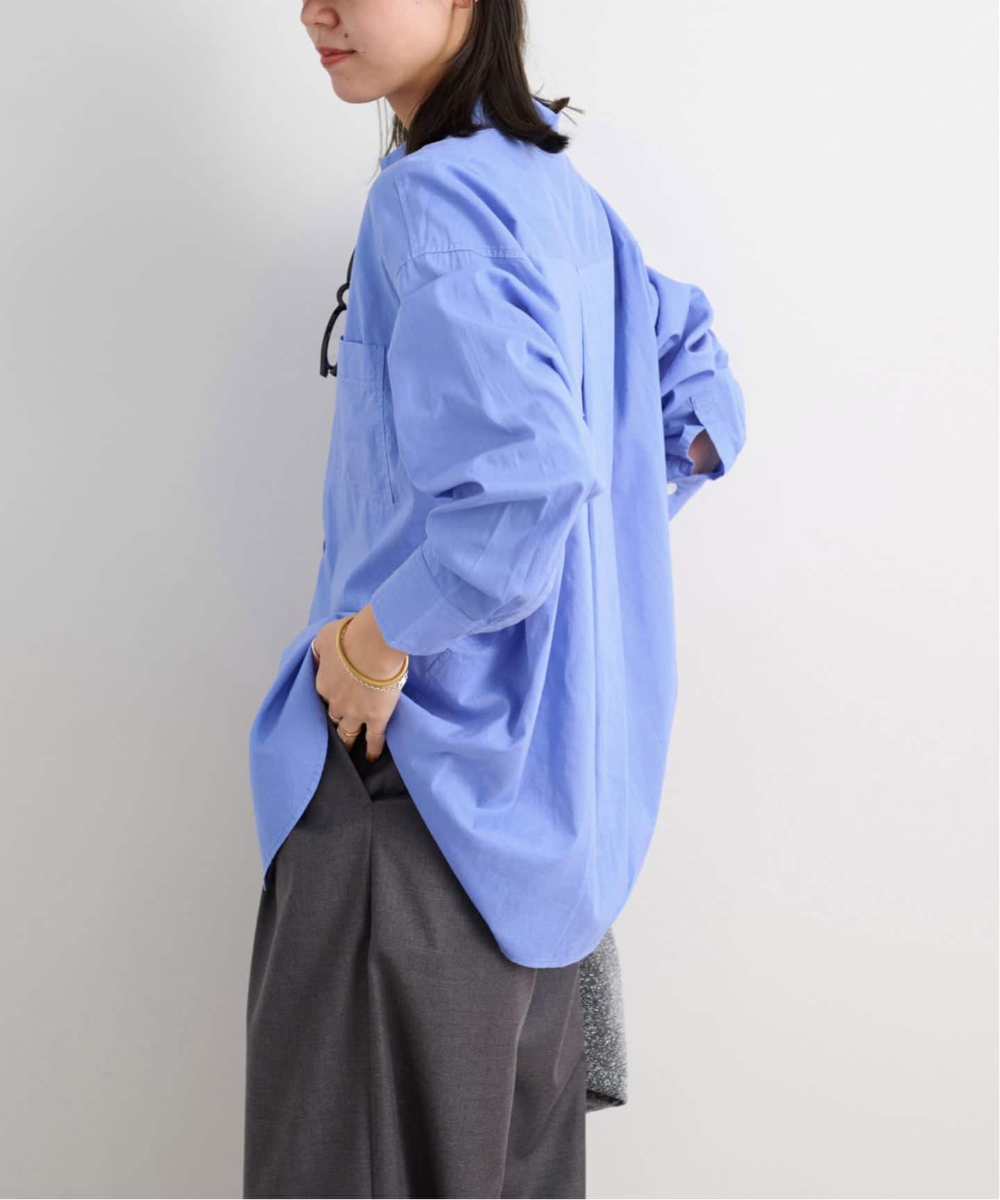 CITY SHOP バイオウォッシュプルオーバー (水色) CITY SHOP バイオウォッシュプルオーバー (水色) WEB限定追加》バイオ