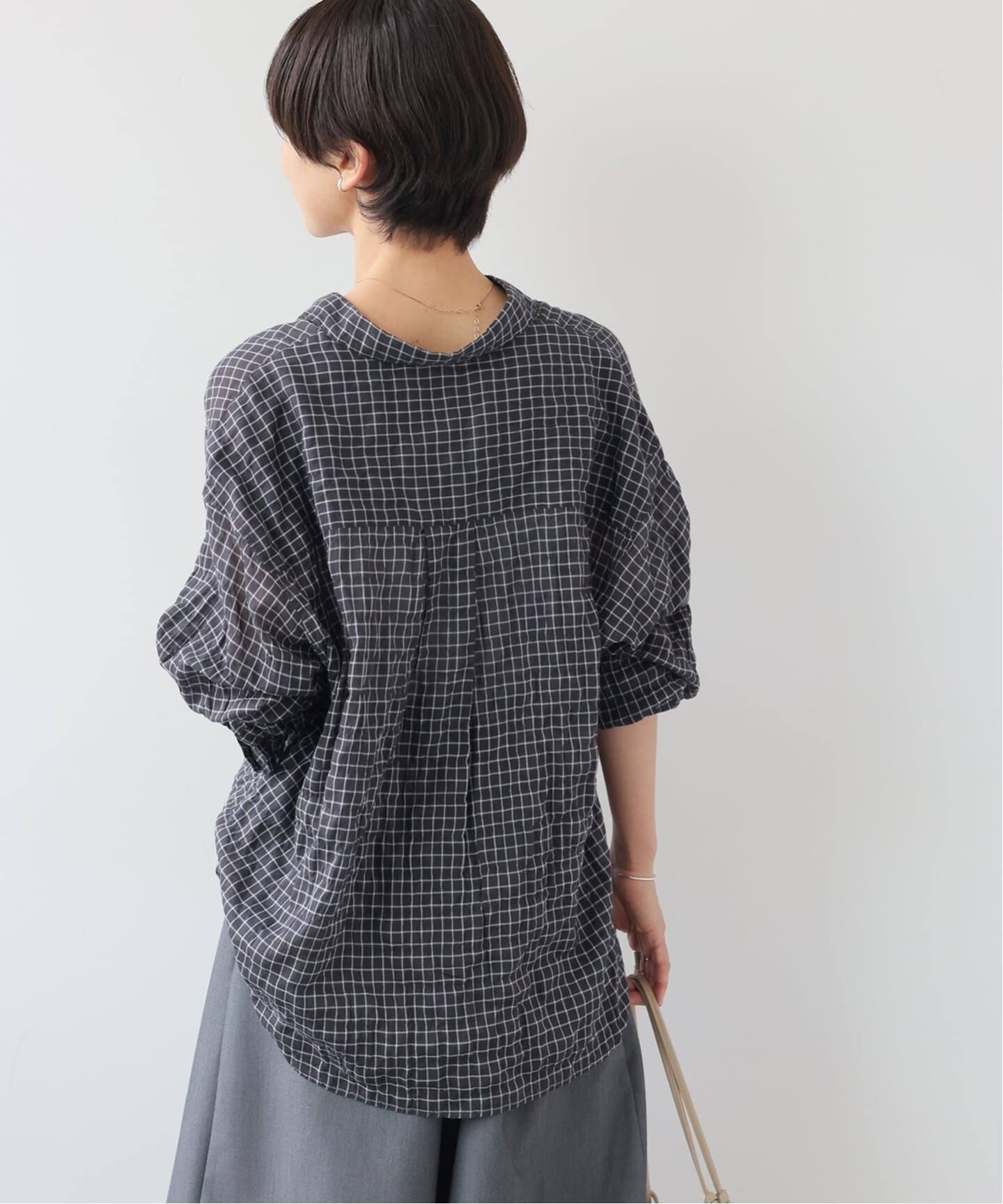 シャーリングチェックシャツ（シャツ／ブラウス）｜JOURNAL STANDARD 