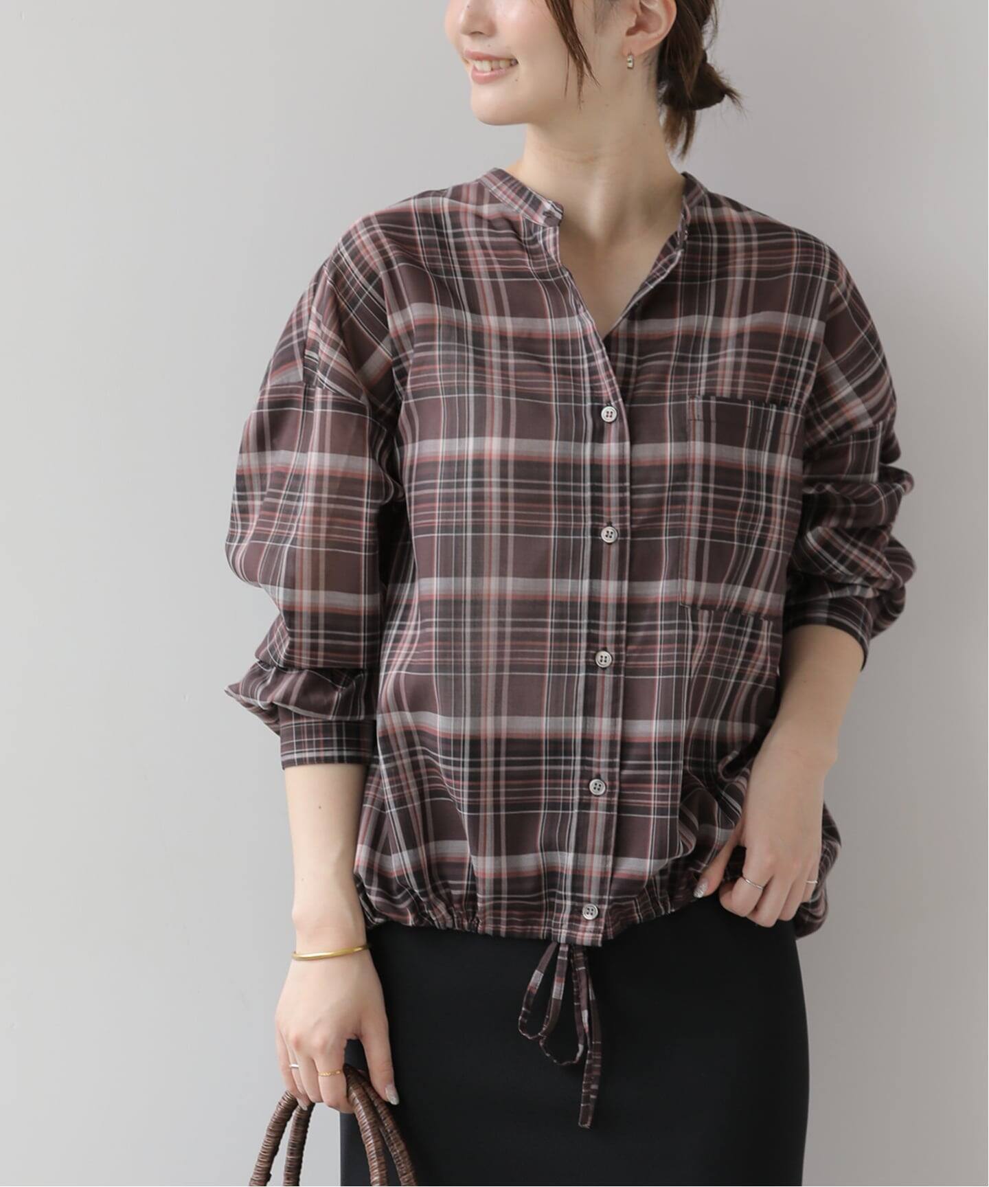 【しろくさまさん様】【新品】JOURNAL STANDARD relumeシアー ドロストワイドシアーチェックシャツ（シャツ／ブラウス）｜JOURNAL