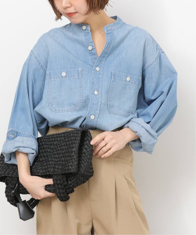 デニムバンドカラーシャツ（シャツ／ブラウス）｜JOURNAL STANDARD 