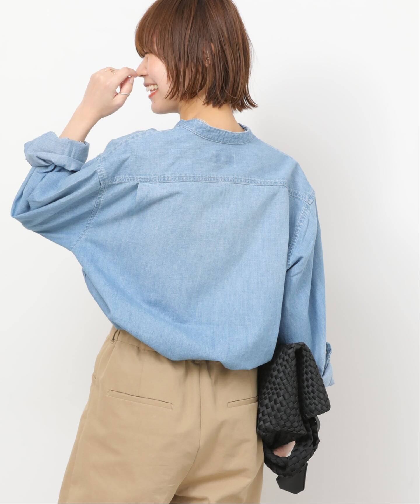 デニムバンドカラーシャツ（シャツ／ブラウス）｜JOURNAL STANDARD 