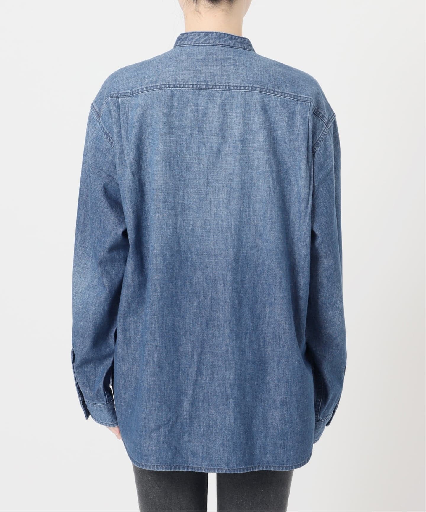 予約》デニムバンドカラーシャツ（シャツ／ブラウス）｜JOURNAL