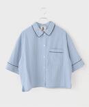パイピングストライプシャツ