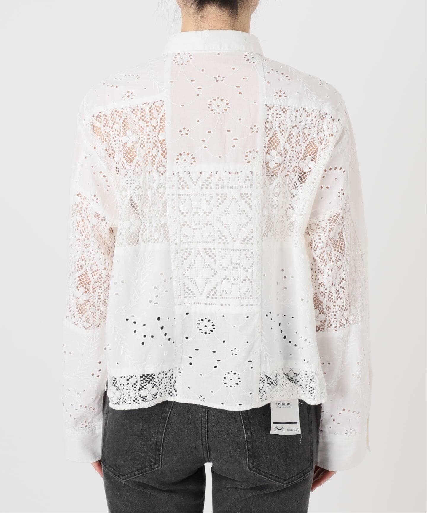 パッチワークレースショートシャツ 追加予約》パッチワークレースショートシャツ（シャツ／ブラウス