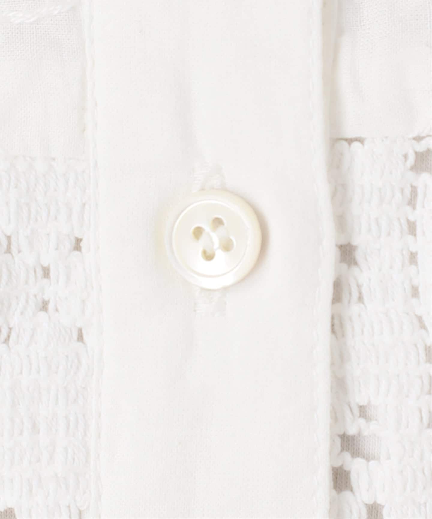 追加予約》パッチワークレースショートシャツ（シャツ／ブラウス