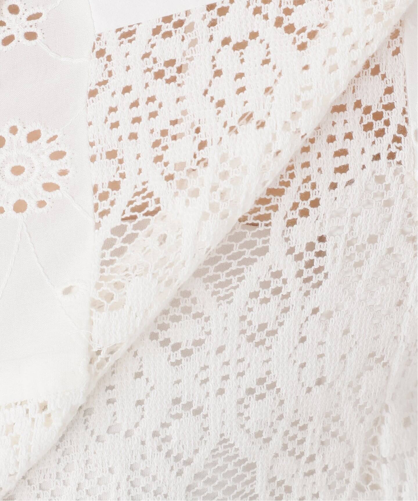 追加予約》パッチワークレースショートシャツ（シャツ／ブラウス