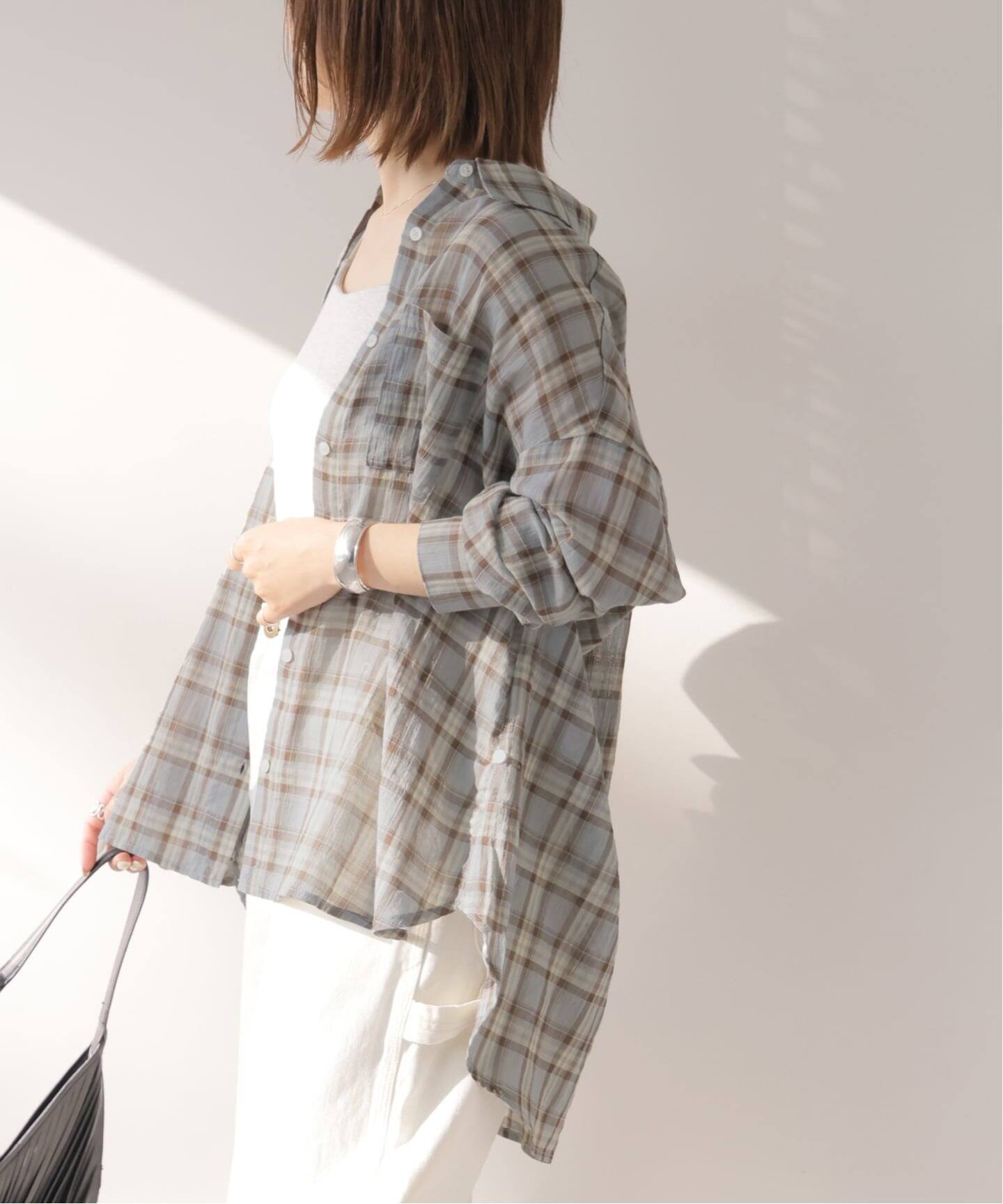 コットンチェックワッシャーシャツ（シャツ／ブラウス）｜JOURNAL