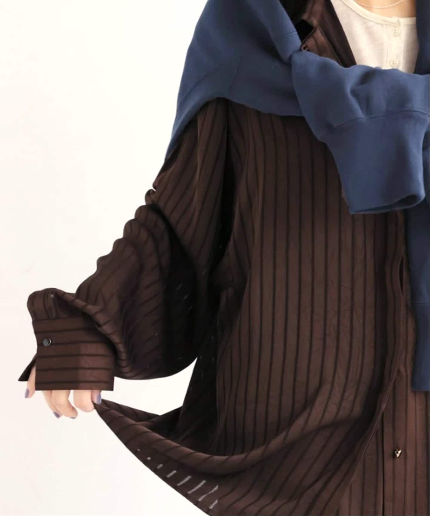 ARCHIVE STANCE】satin stripe dolman shirt（シャツ／ブラウス