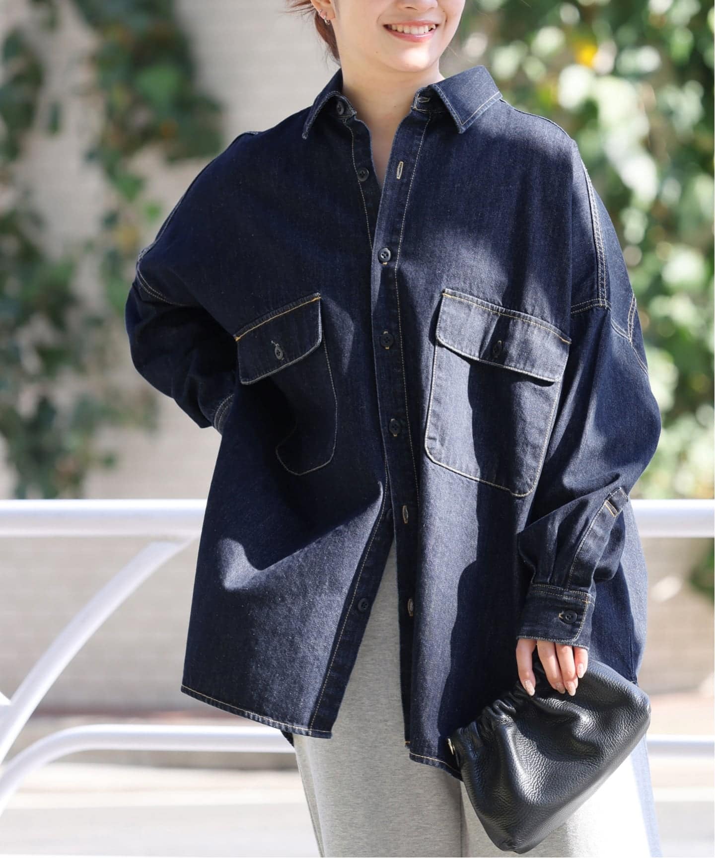 追加予約》【LANCER/ランサー】デニムビッグシャツ（シャツ／ブラウス