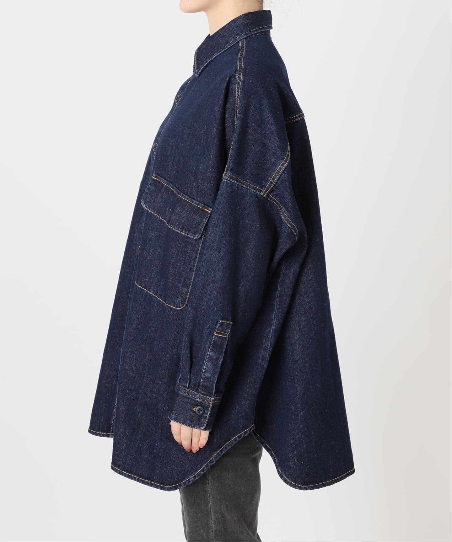 追加予約》【LANCER/ランサー】デニムビッグシャツ（シャツ／ブラウス