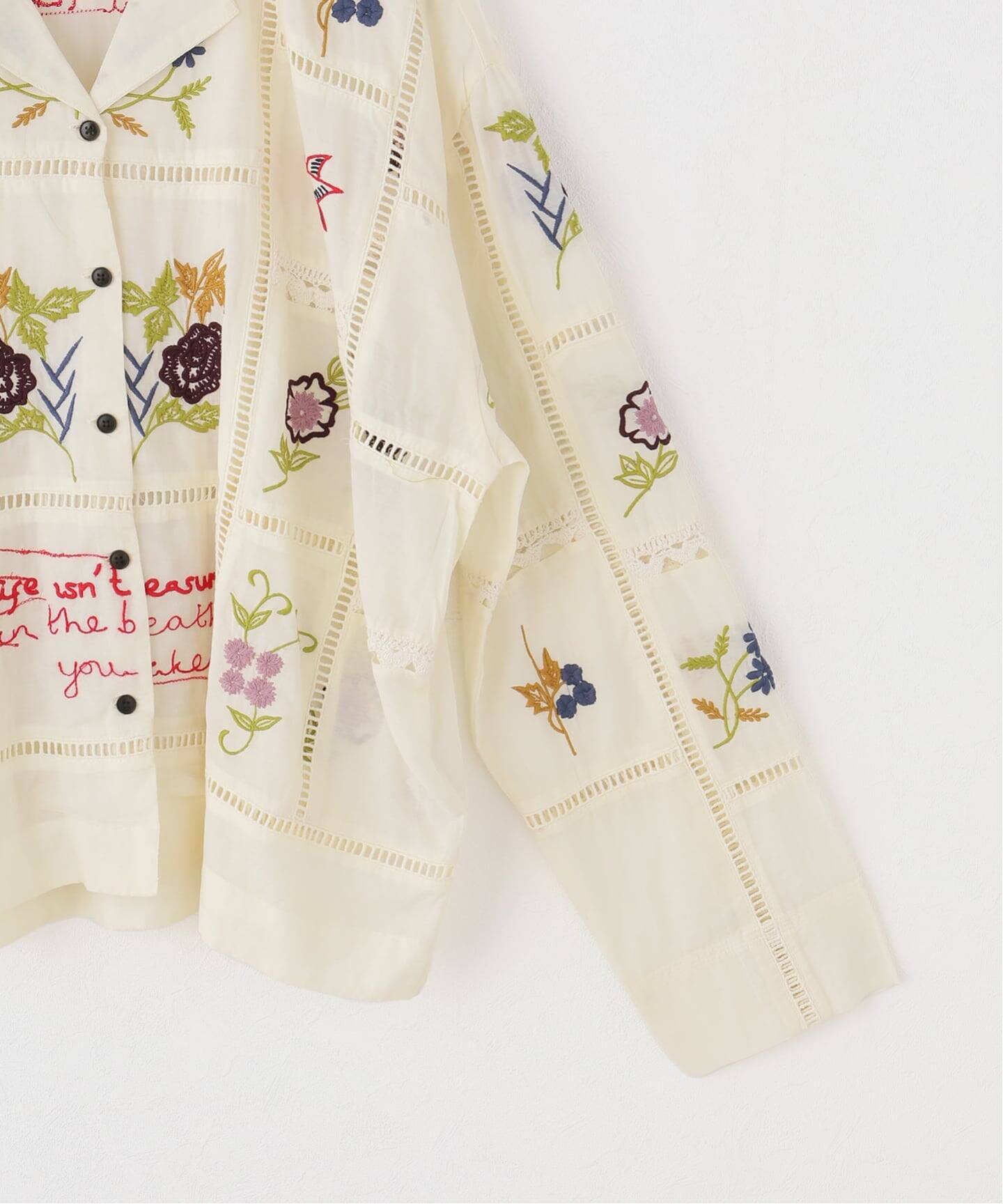 TODAYFUL/トゥデイフル】 Embroidery Patchwork SH（シャツ／ブラウス
