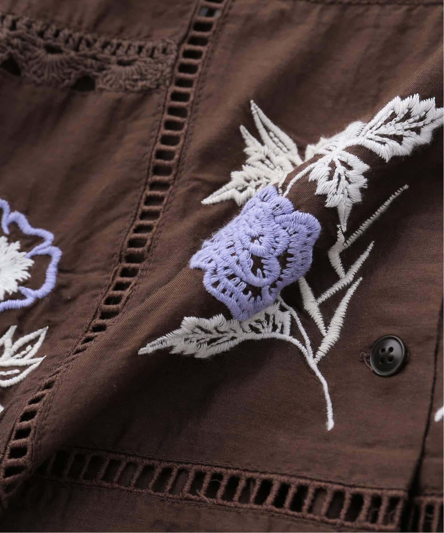 TODAYFUL/トゥデイフル】 Embroidery Patchwork SH（シャツ／ブラウス