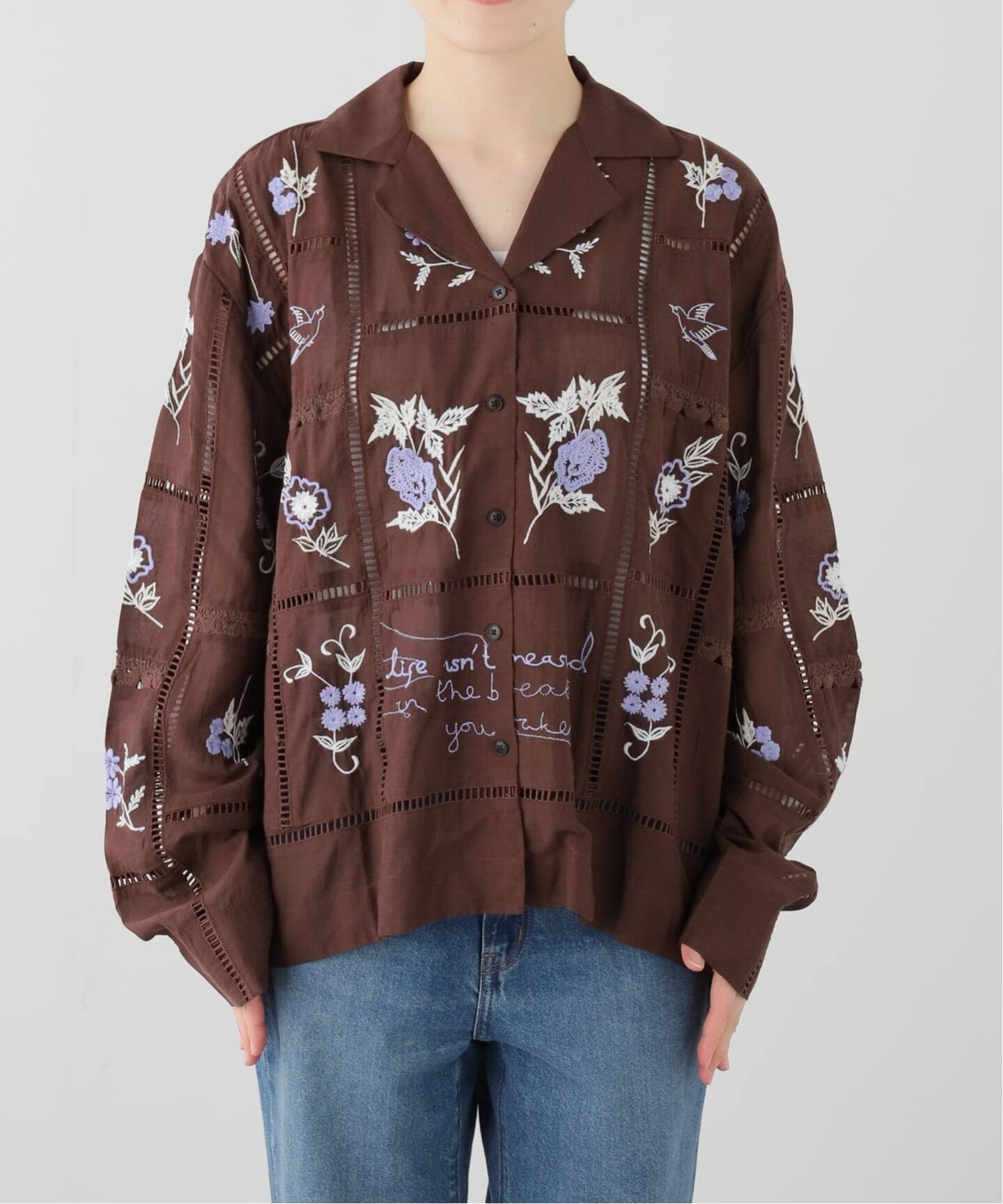 TODAYFUL/トゥデイフル】 Embroidery Patchwork SH（シャツ／ブラウス