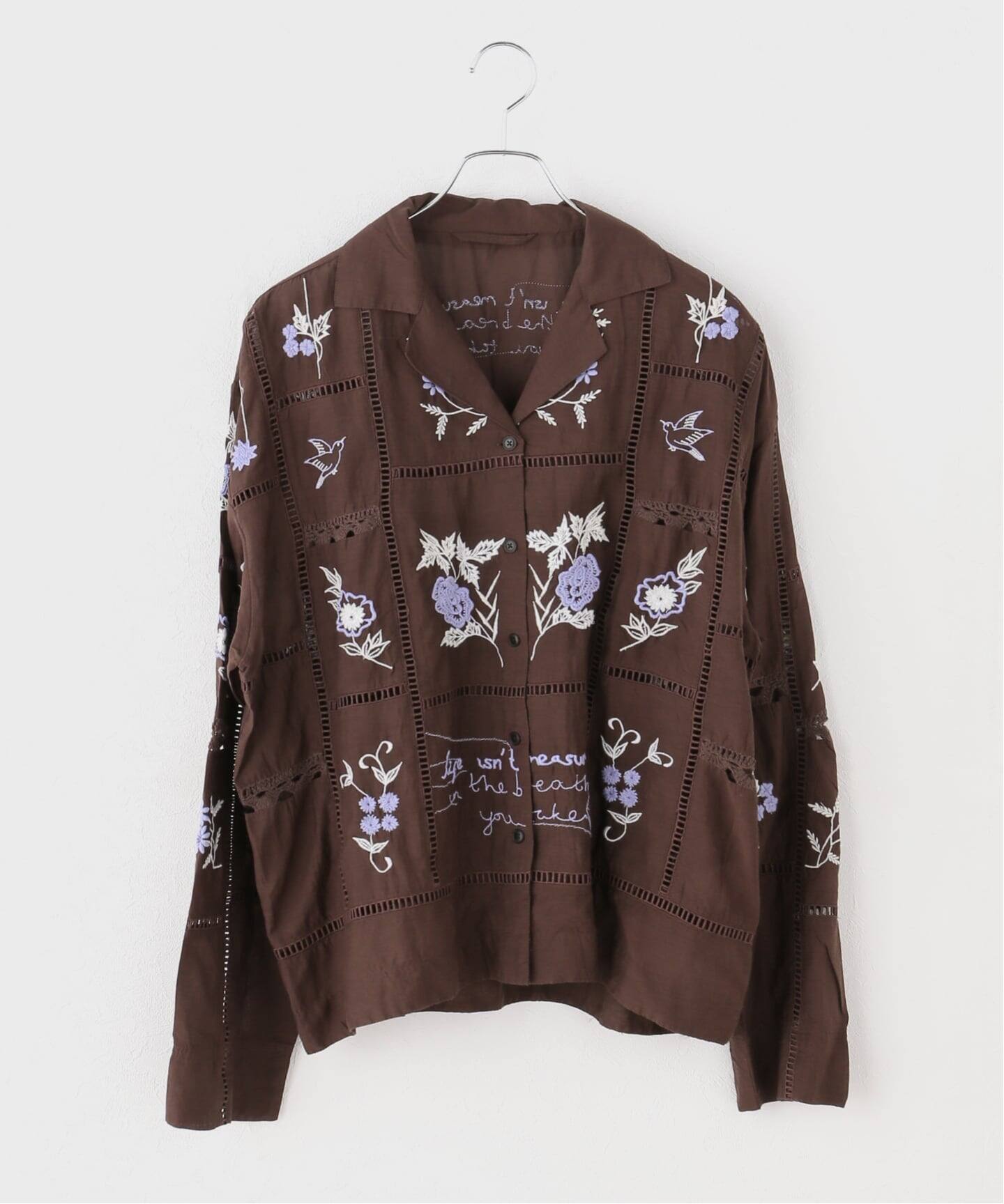 TODAYFUL/トゥデイフル】 Embroidery Patchwork SH（シャツ／ブラウス