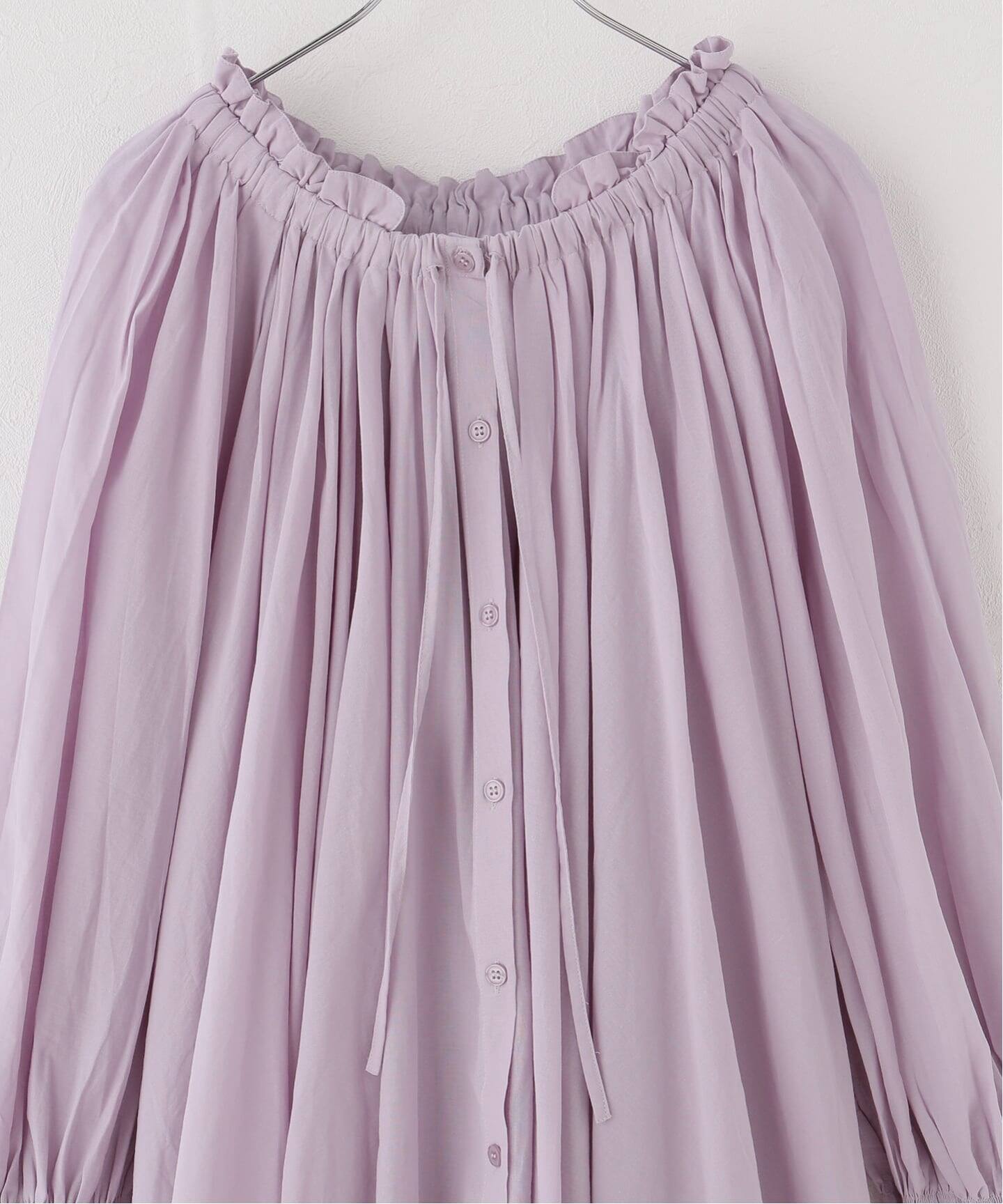 crinkle crinkle crinkle】 sheer gather volume blouse（シャツ