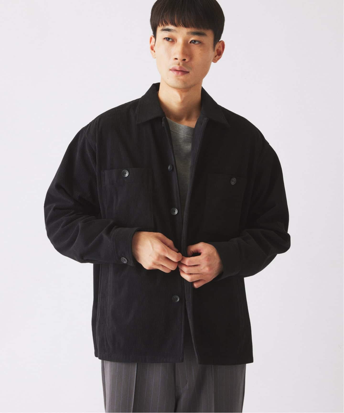 テック ”SOLOTEX(R)” コーデュロイ ウォッシャブル CPOシャツ